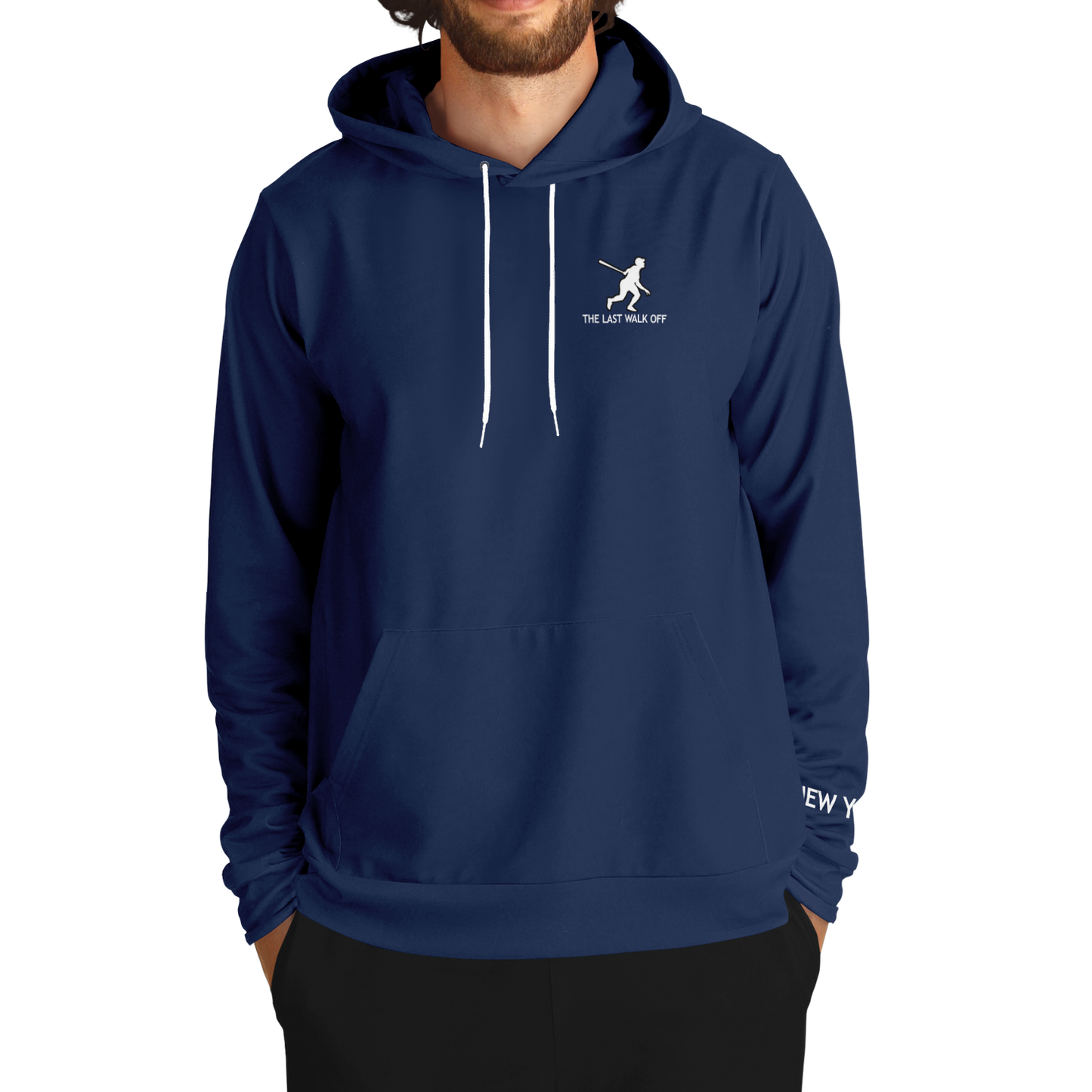 New York Navy Blue Hoodie Lights