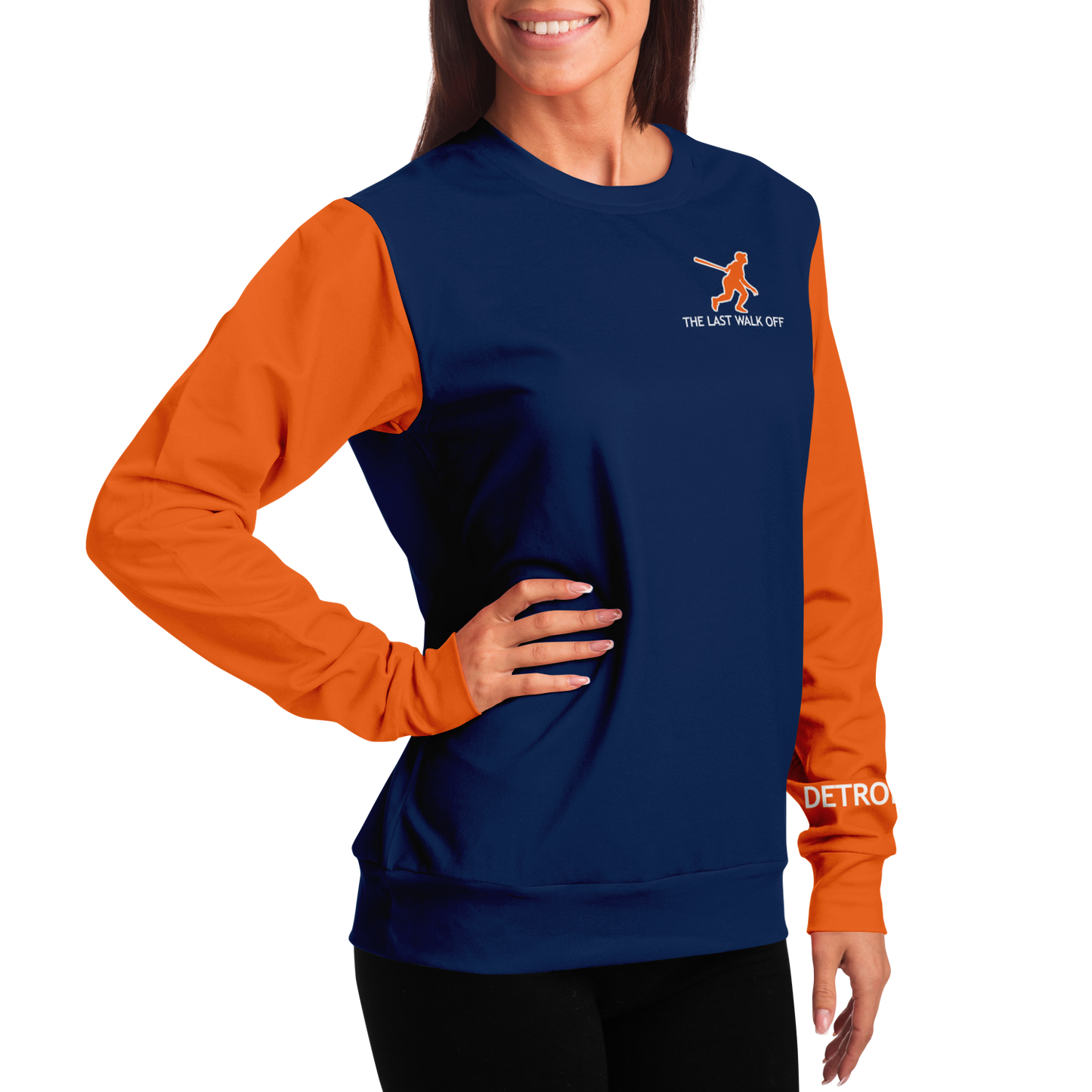 Detroit Blue Orange Long Sleeve Shirt