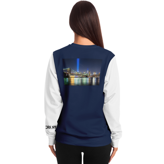 New York Navy Blue White Long Sleeve Shirt LIGHTS