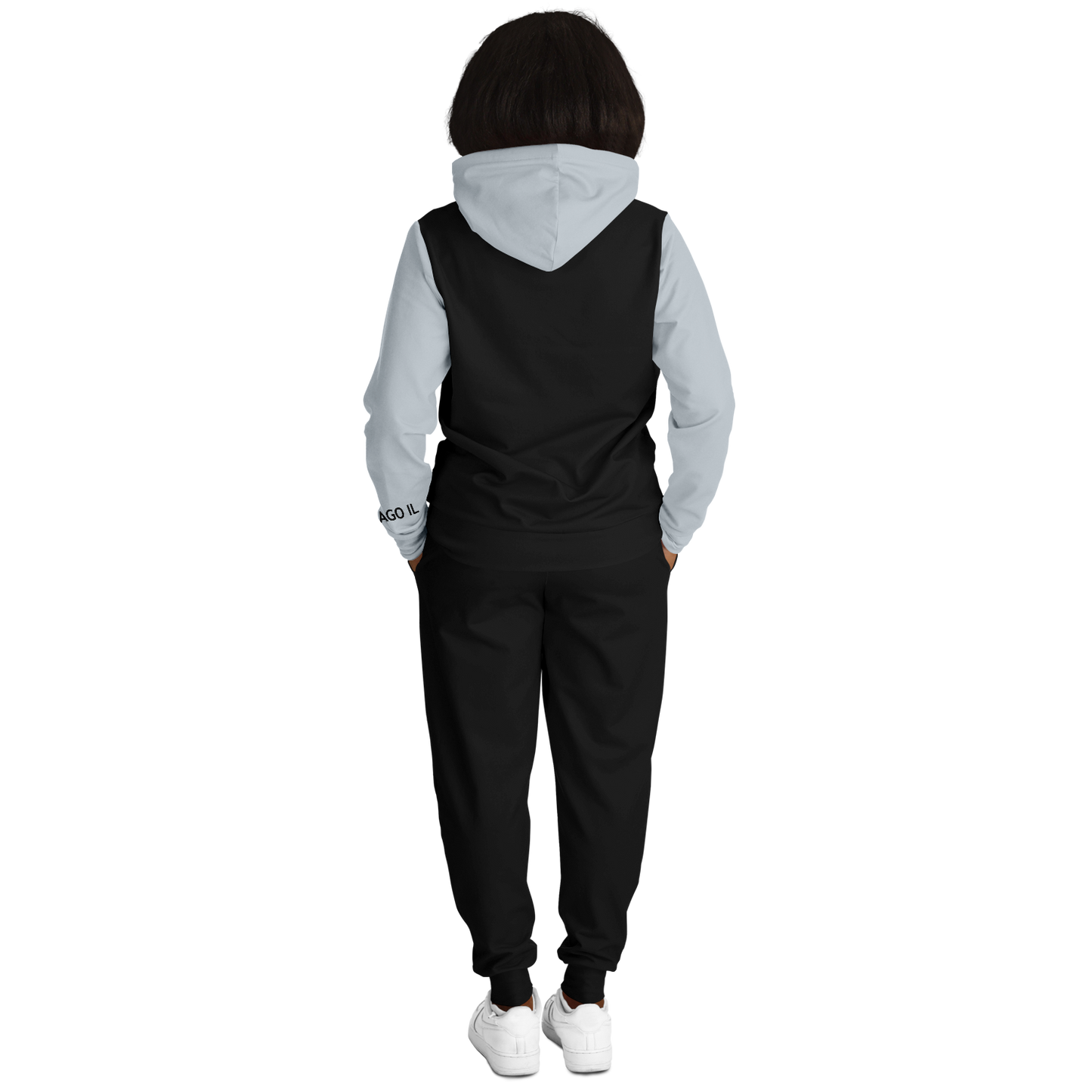 Chicago Black Silver Hoodie and Joggers