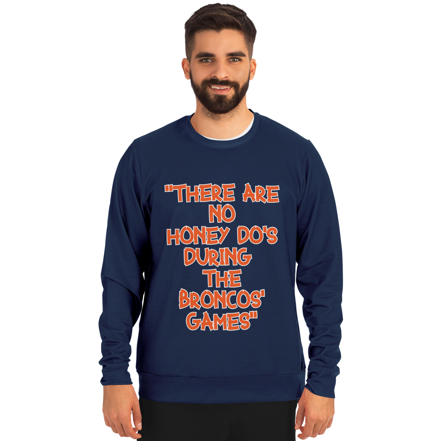 Honey Do's Navy Blue Orange Long Sleeve Shirt
