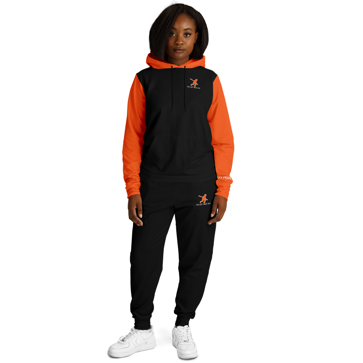 San Francisco Black Orange Hoodie and Joggers Bridge