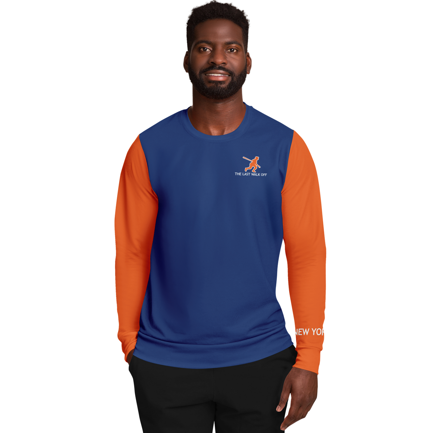 New York Blue Orange Long Sleeve Shirt