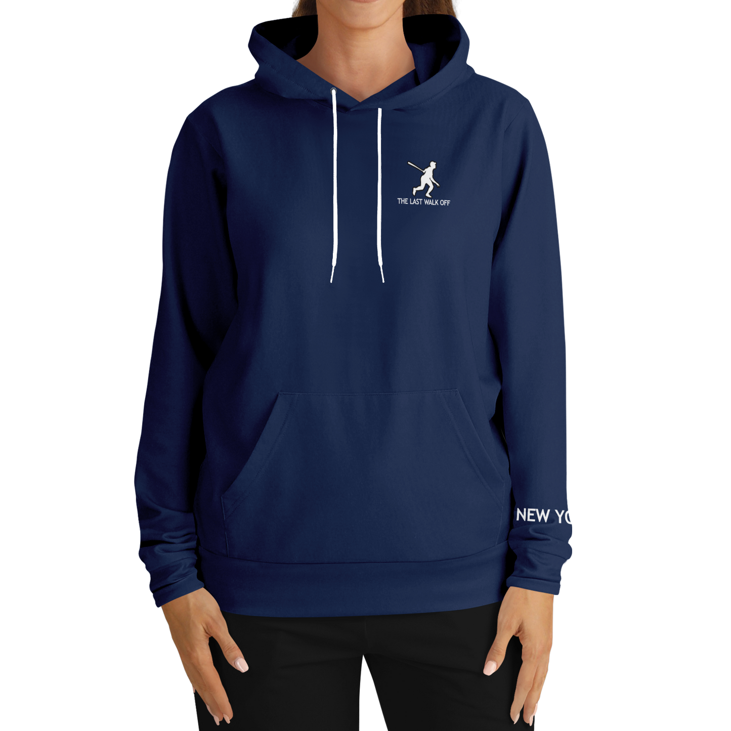 New York Navy Blue Hoodie Lights