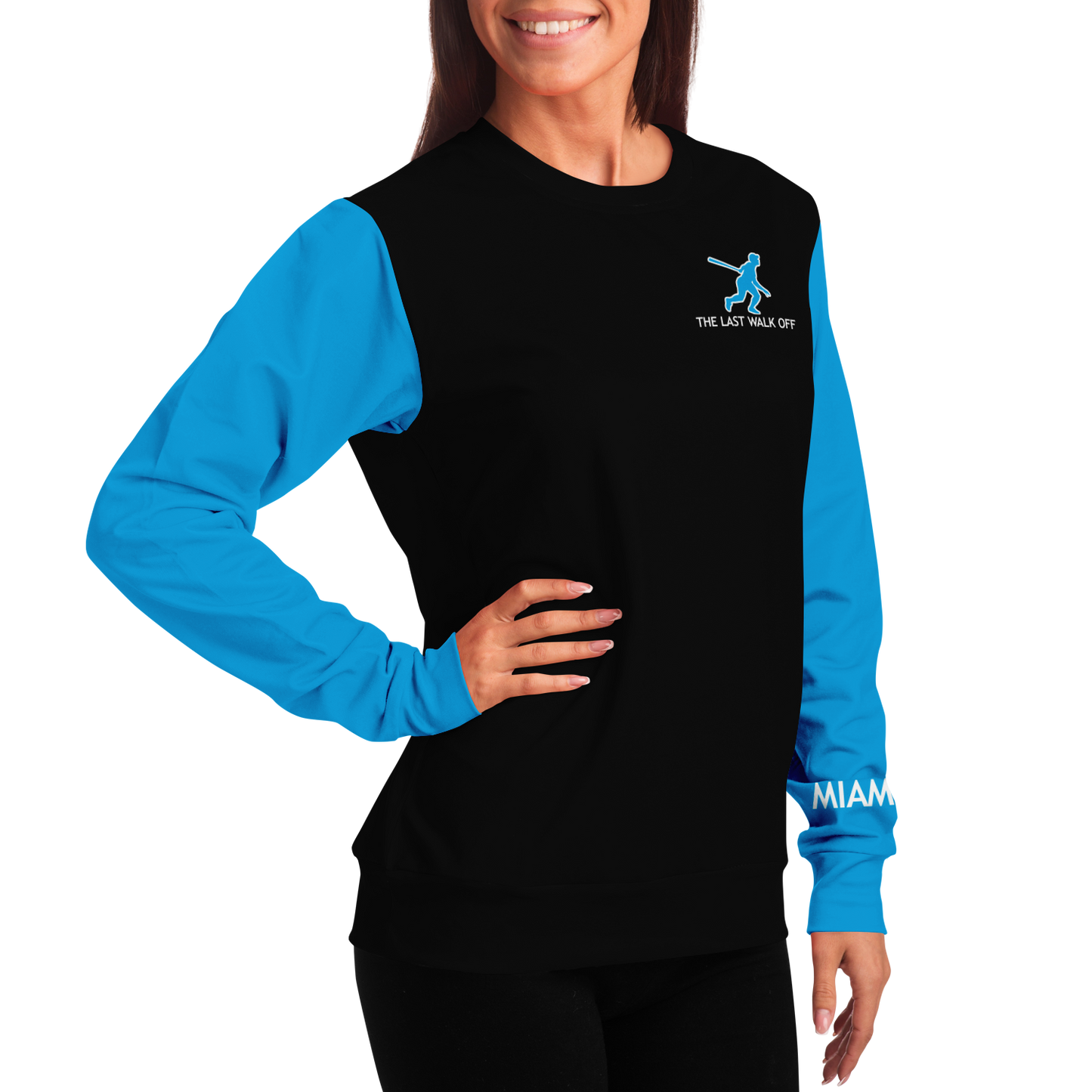 Miami Black Blue Long Sleeve Shirt