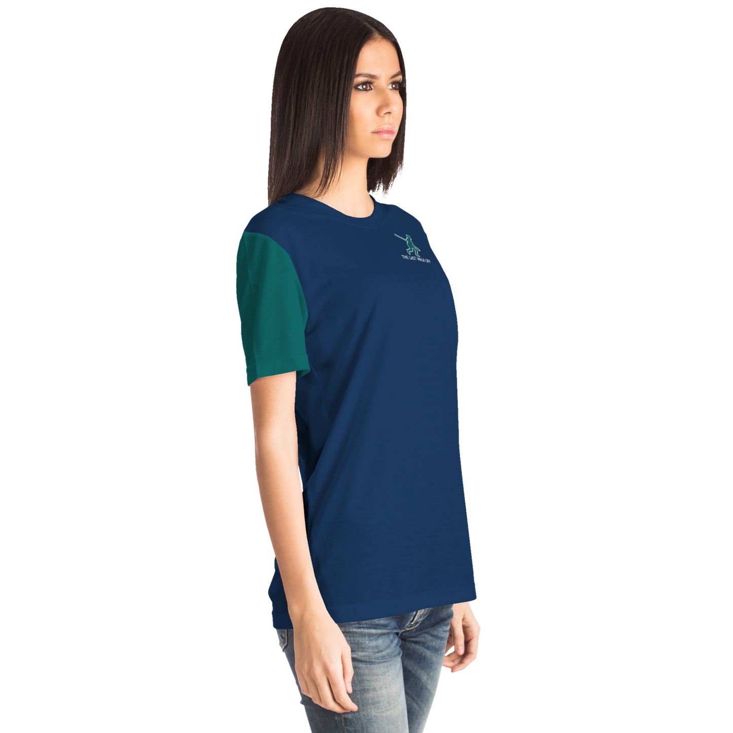 Seattle Navy Blue Green Short Sleeve Shirt
