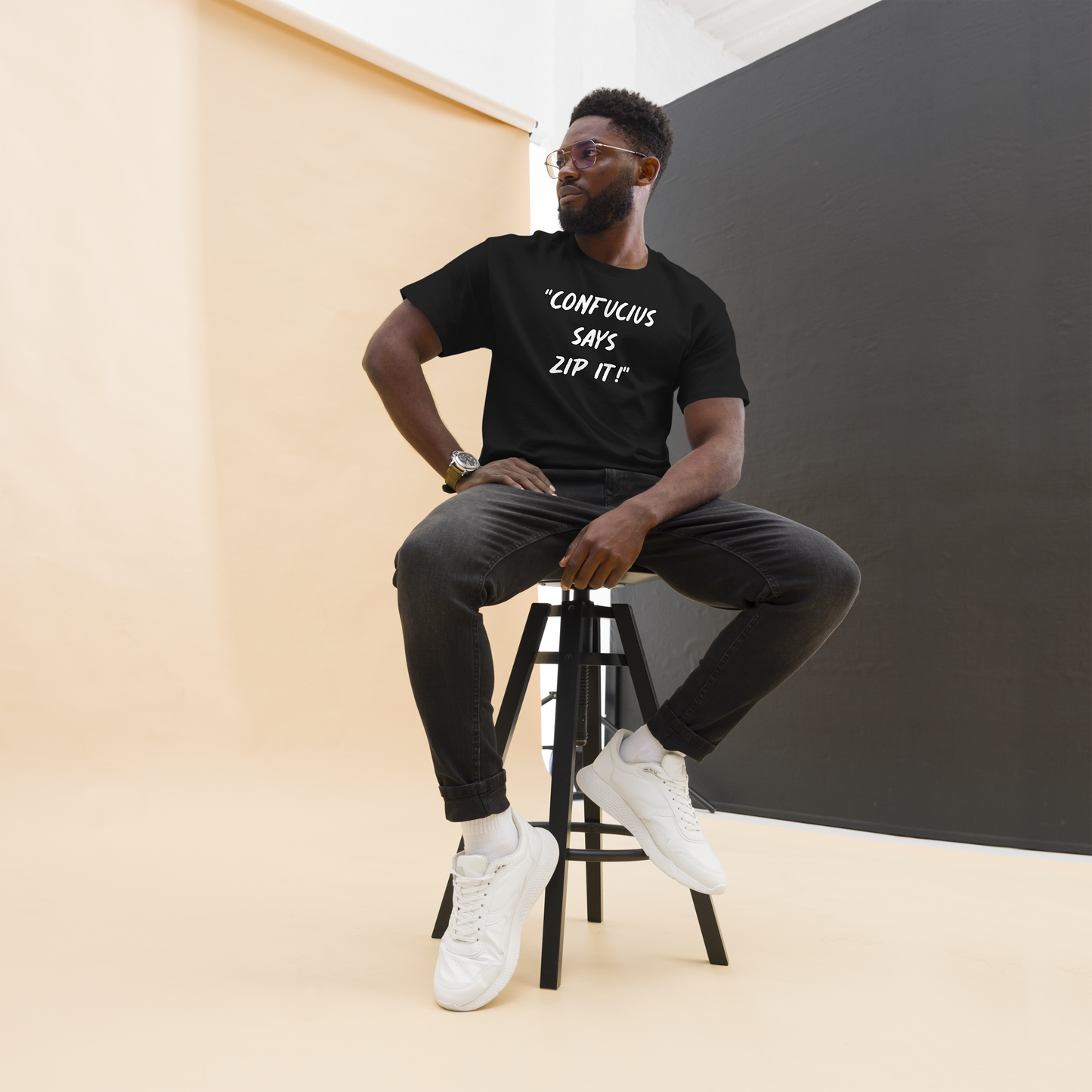 Confucius Zip It T-shirt
