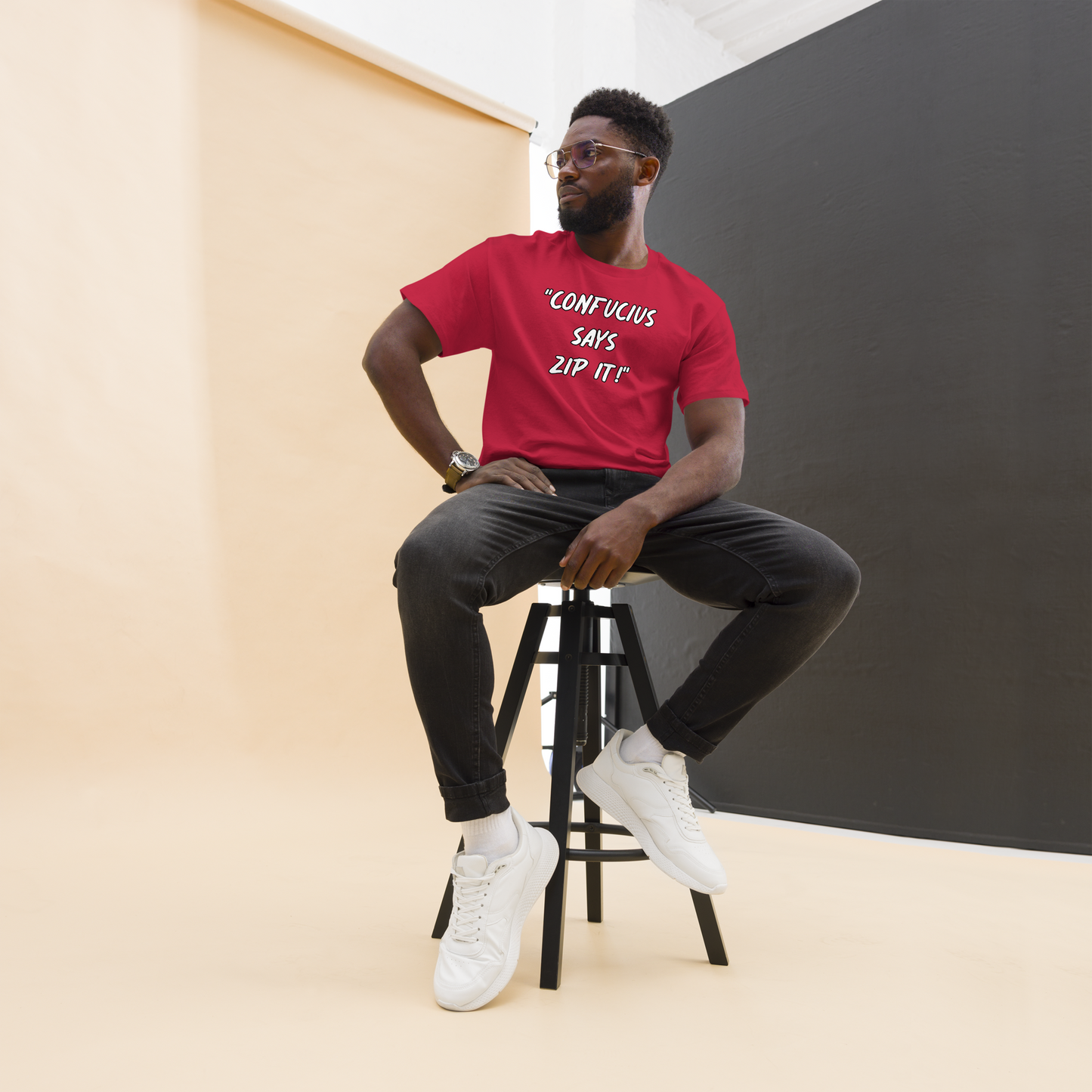 Confucius Zip It T-shirt