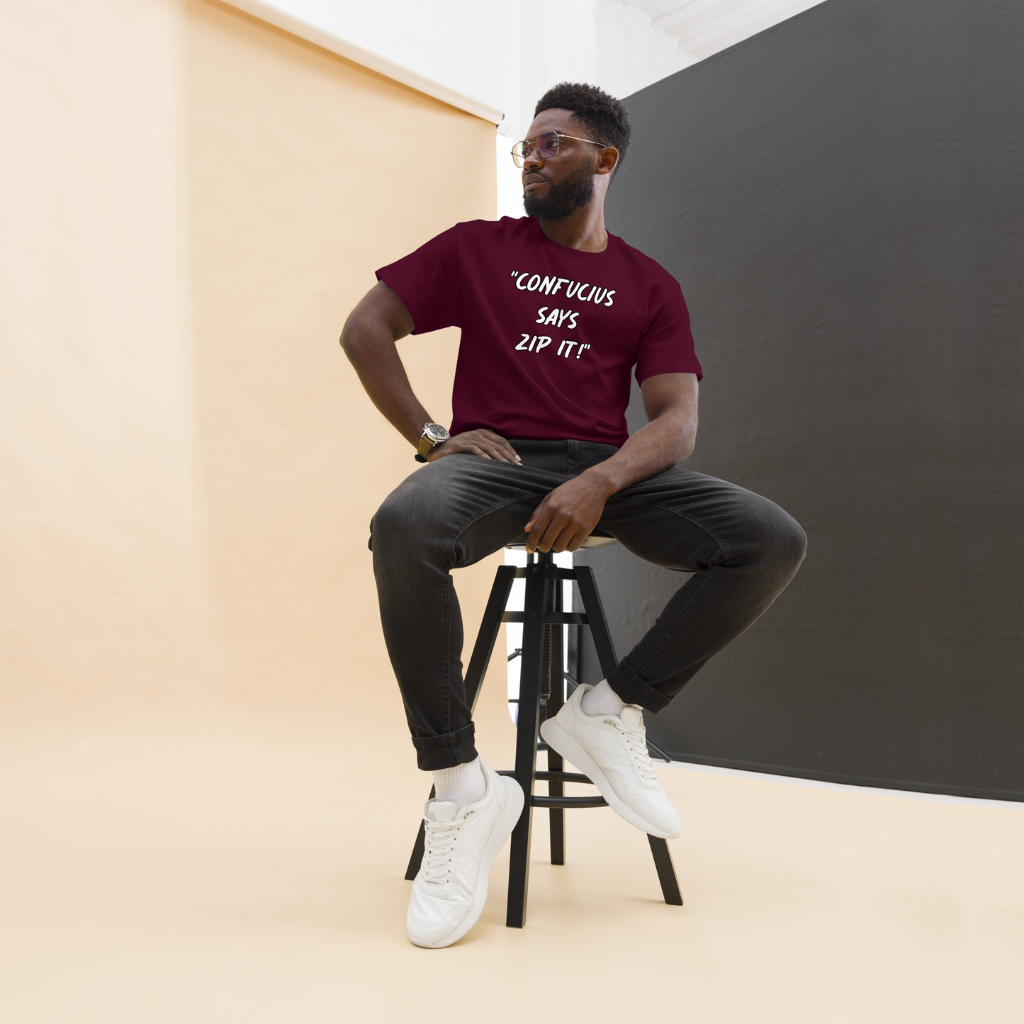 Confucius Zip It T-shirt