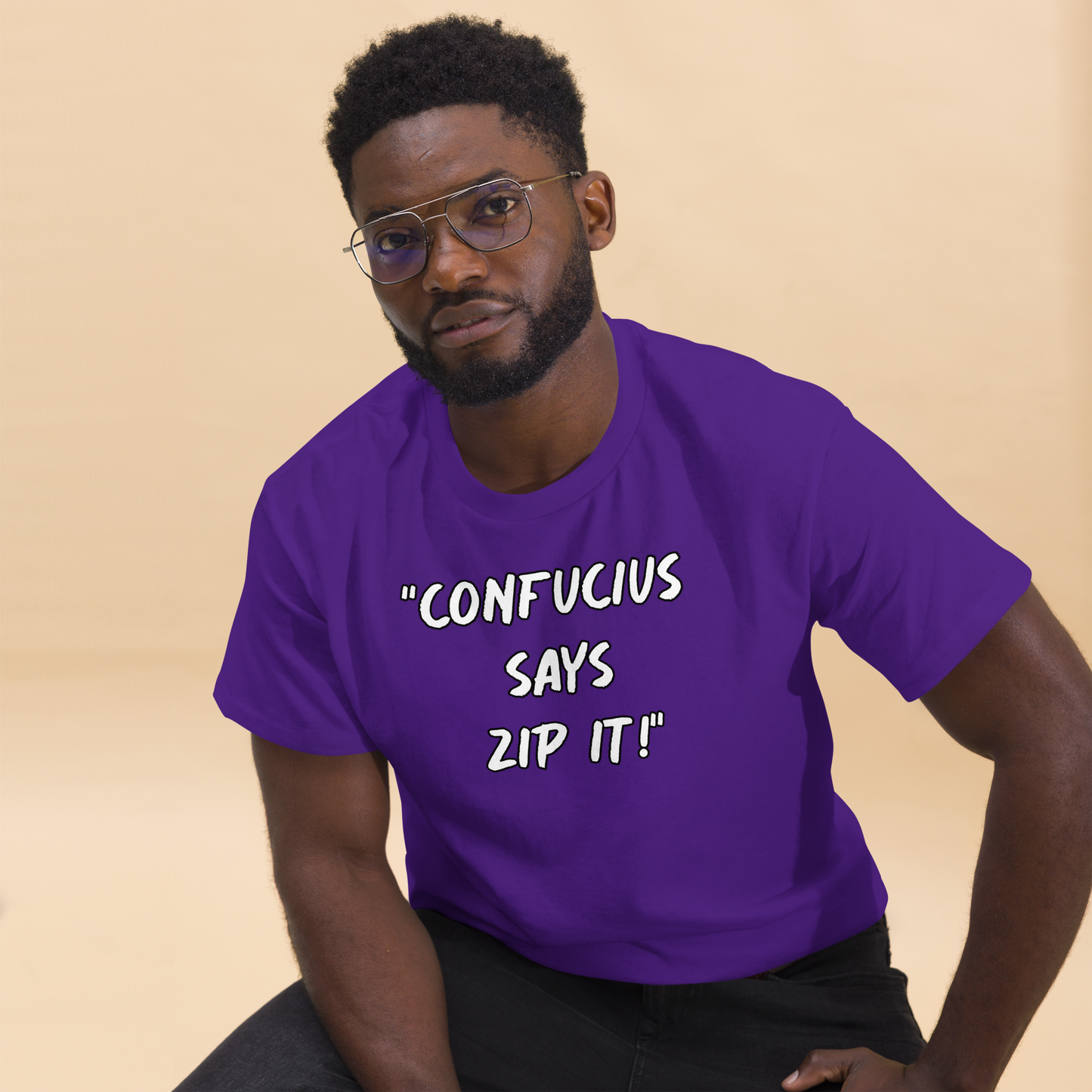 Confucius Zip It T-shirt