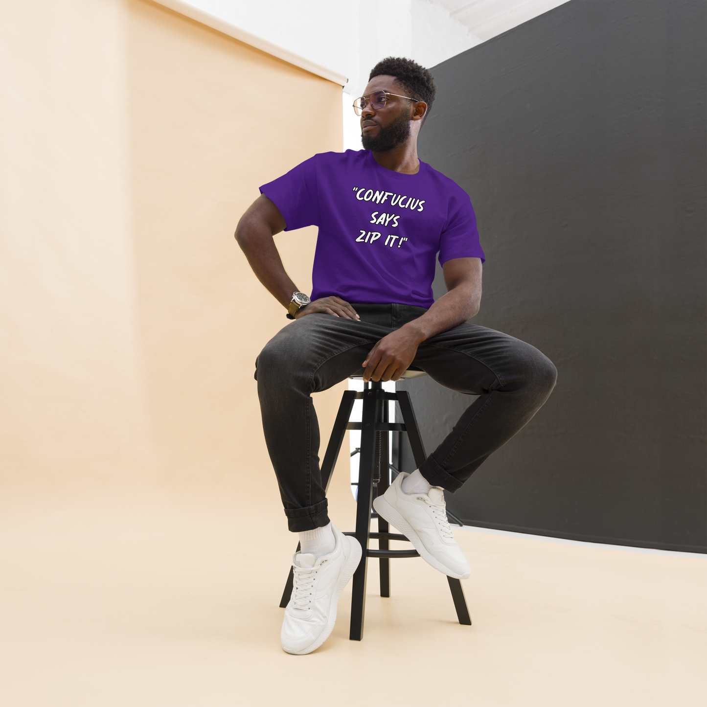 Confucius Zip It T-shirt