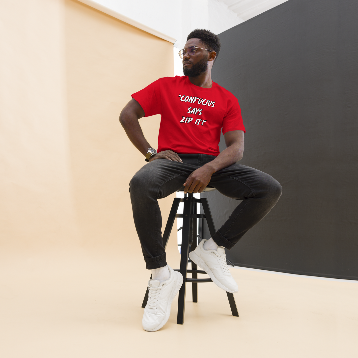 Confucius Zip It T-shirt