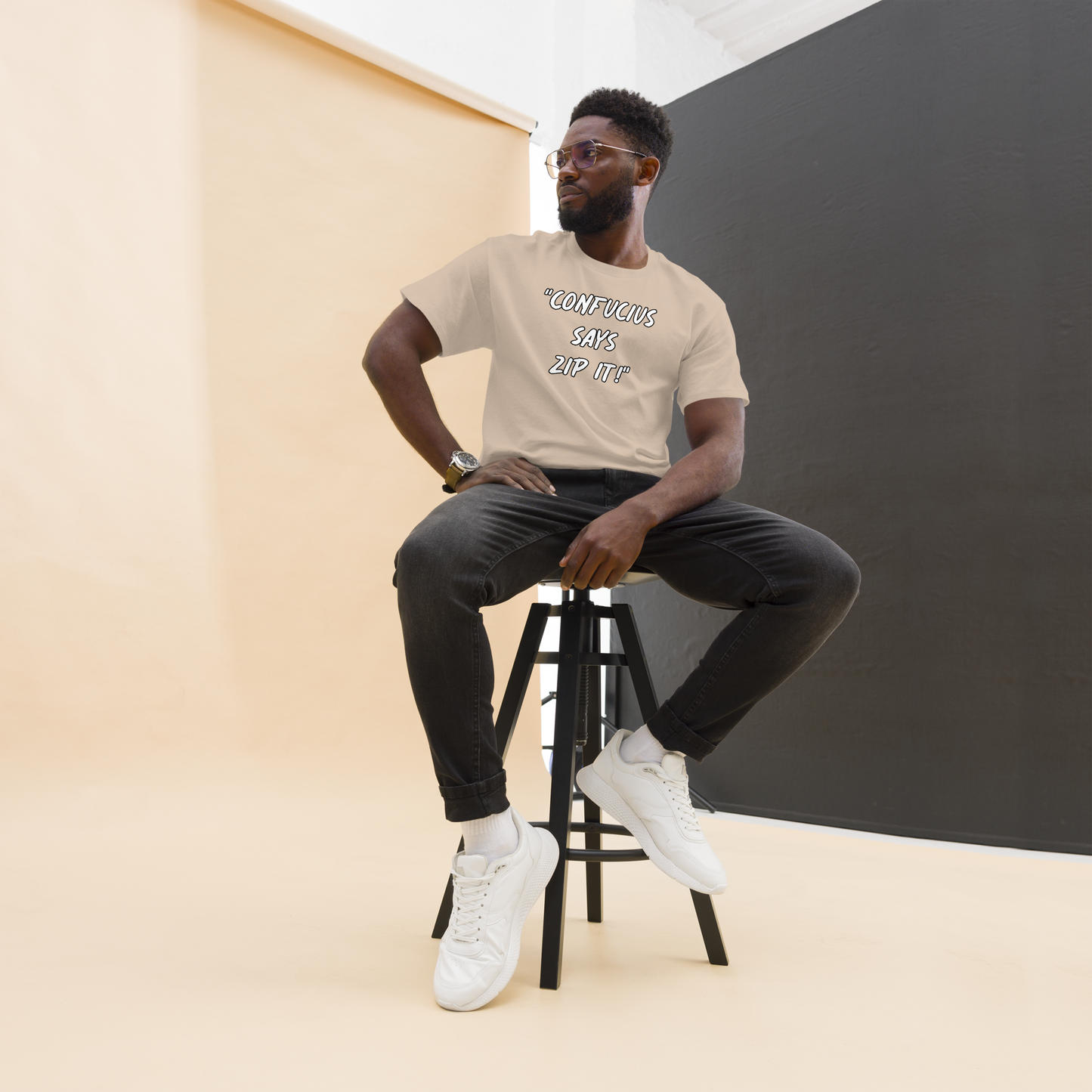 Confucius Zip It T-shirt