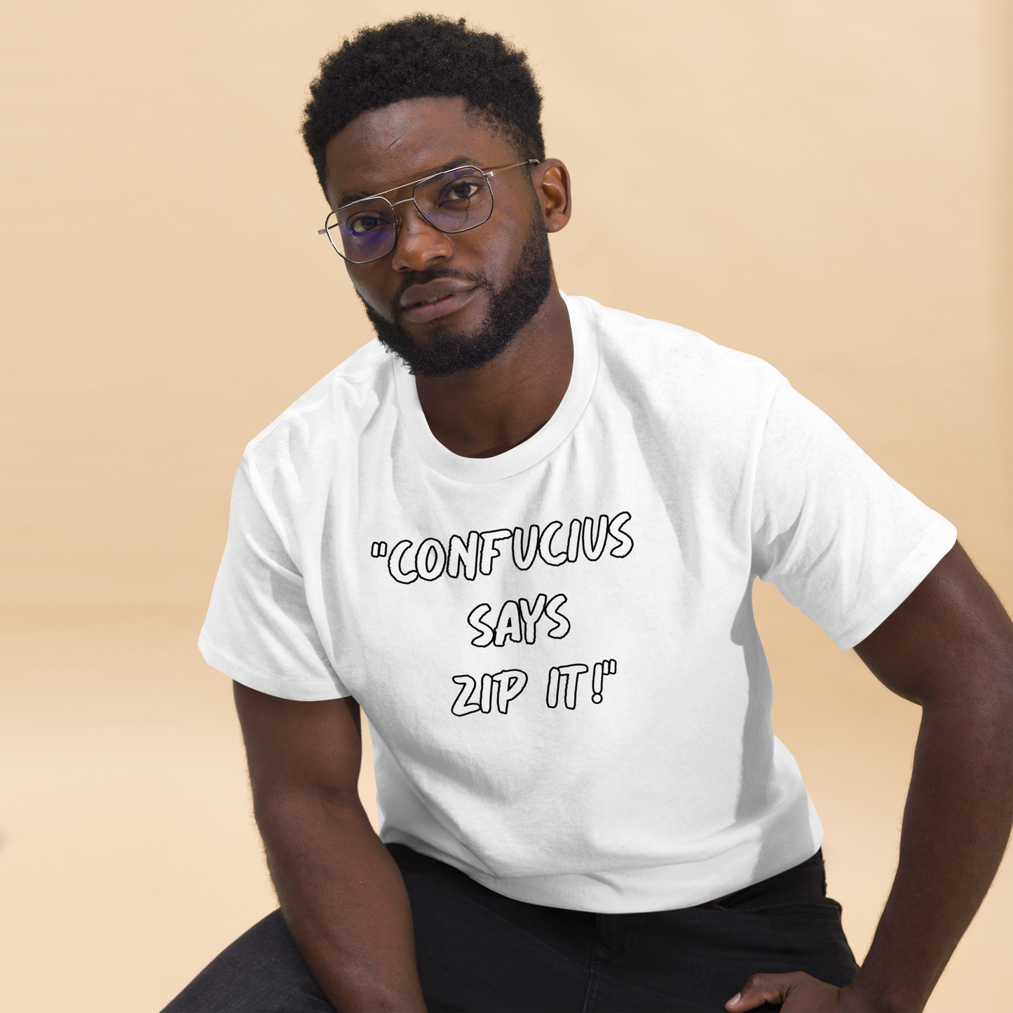 Confucius Zip It T-shirt