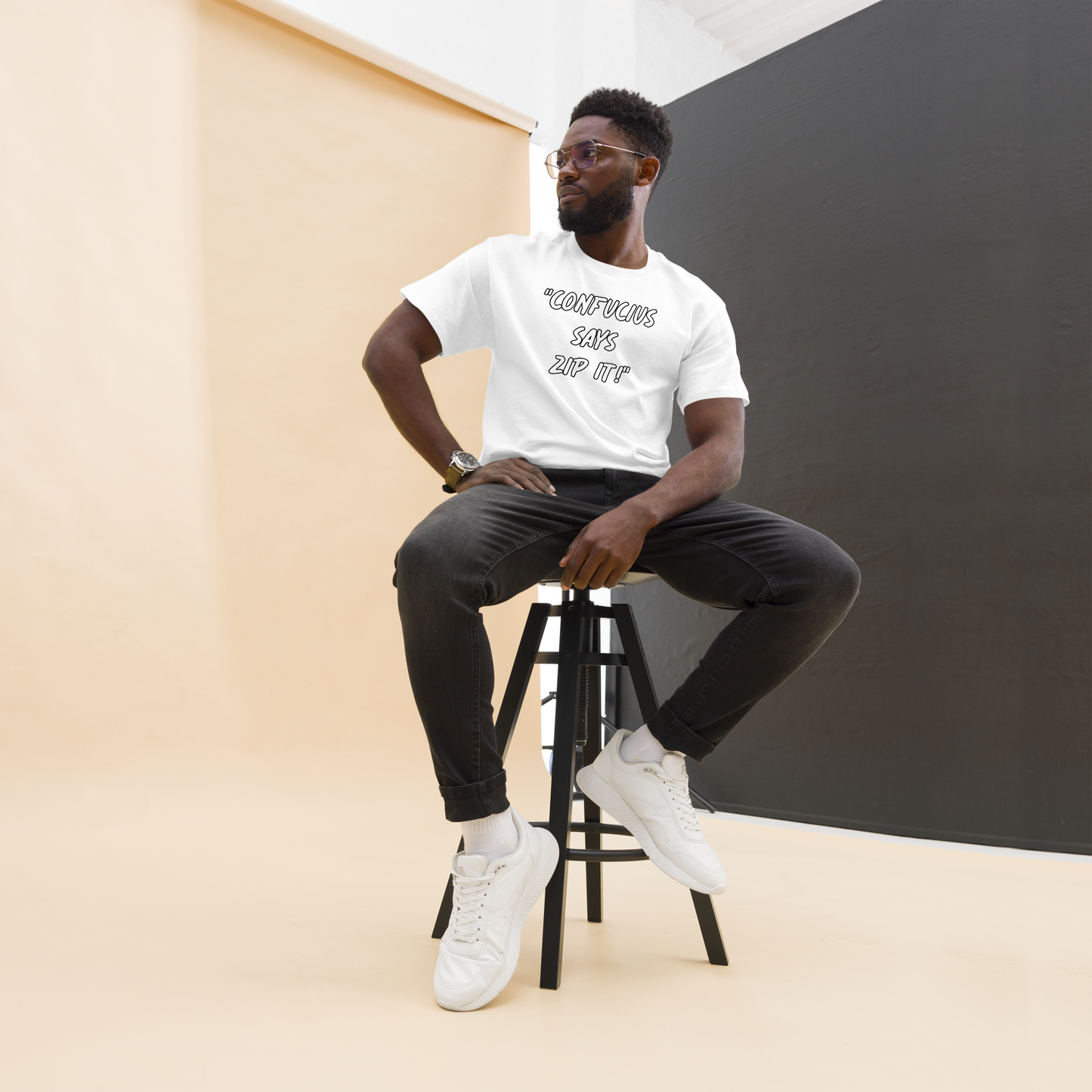 Confucius Zip It T-shirt