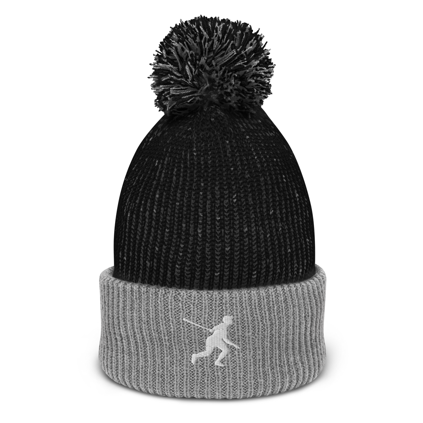 Two Color Pom-Pom Beanie Hat