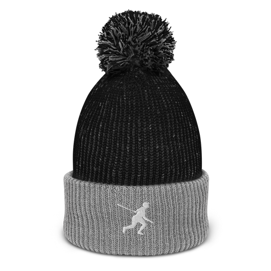 Two Color Pom-Pom Beanie Hat