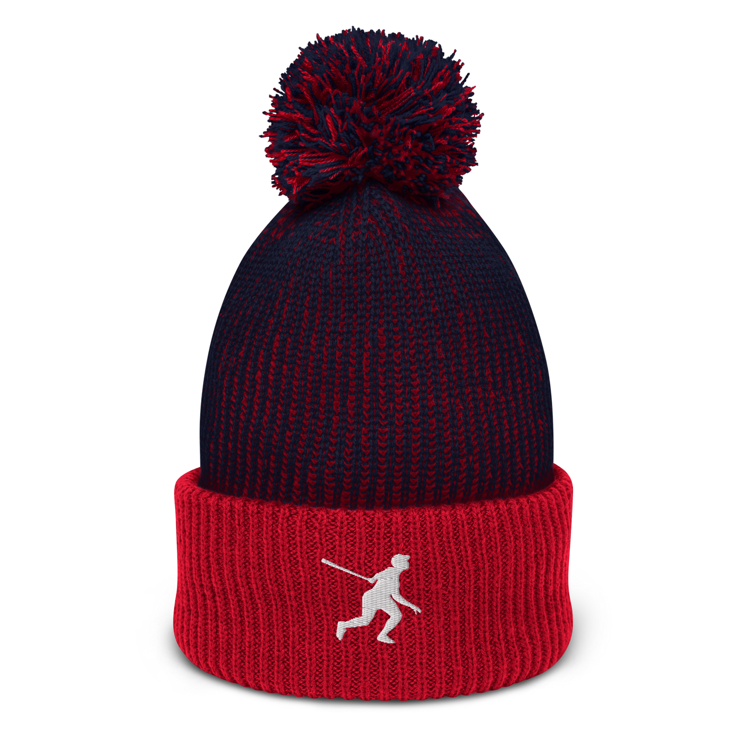 Two Color Pom-Pom Beanie Hat