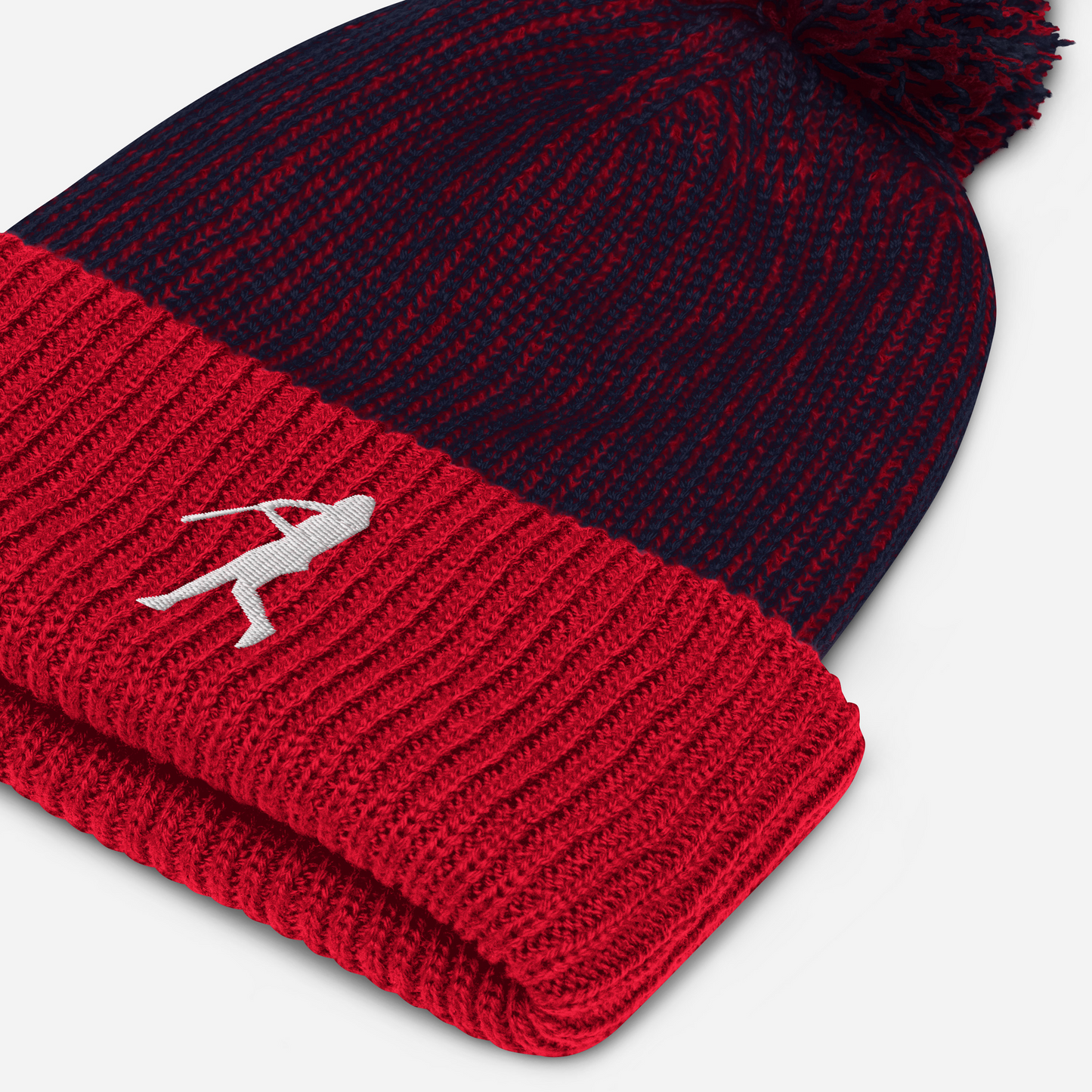 Two Color "The .394 Swing" Pom Pom Beanie Hat