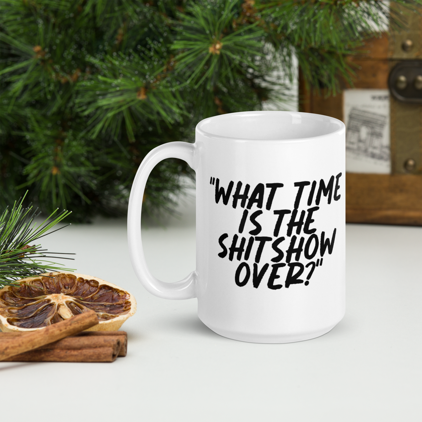 What Time Show White Mug
