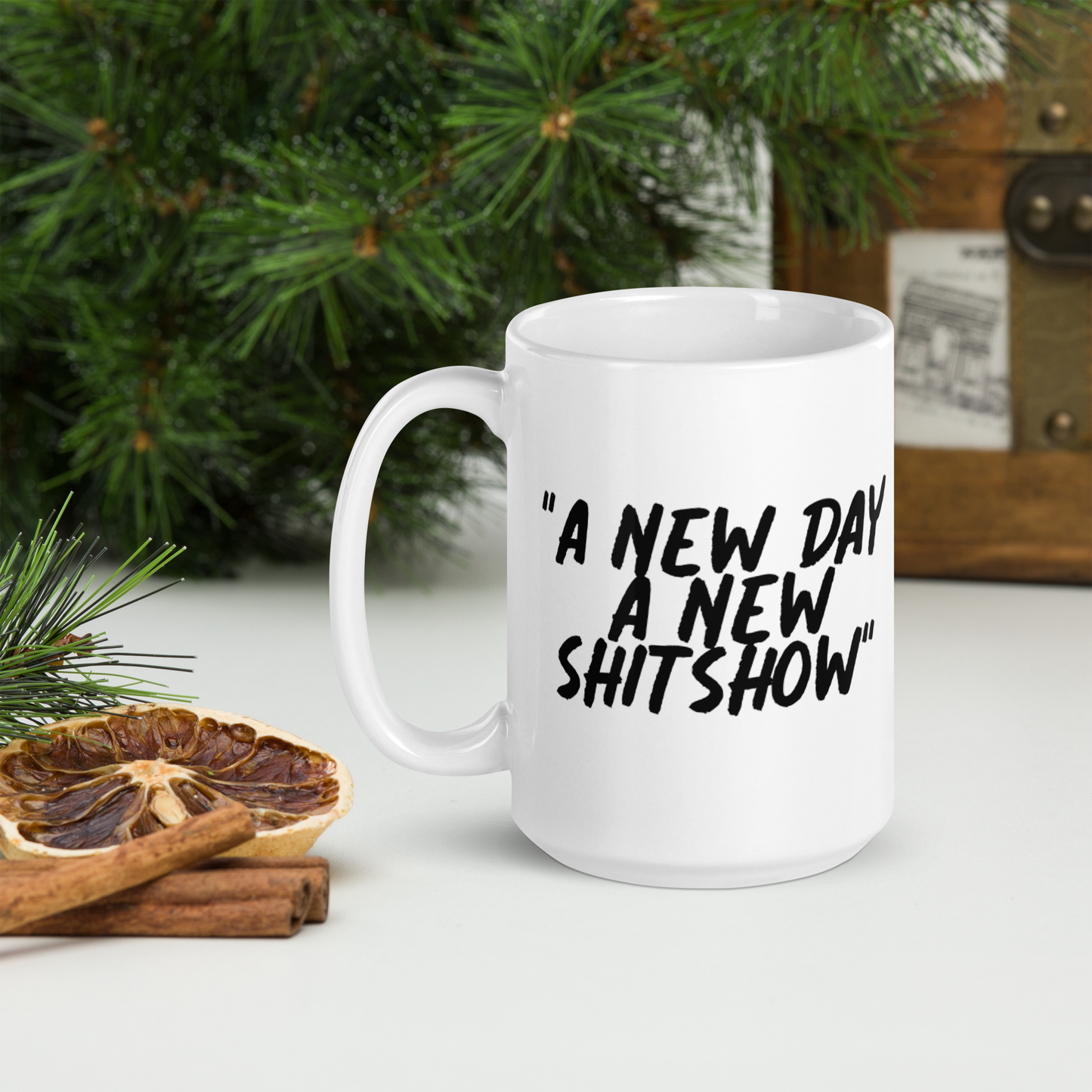 A New Day White Mug