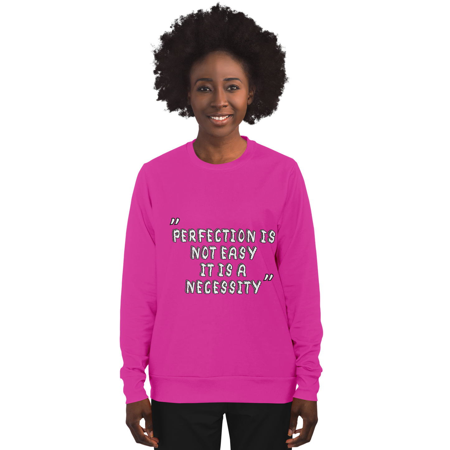 Perfection is Not Easy Winners Win Long Sleeve Shirt Pink