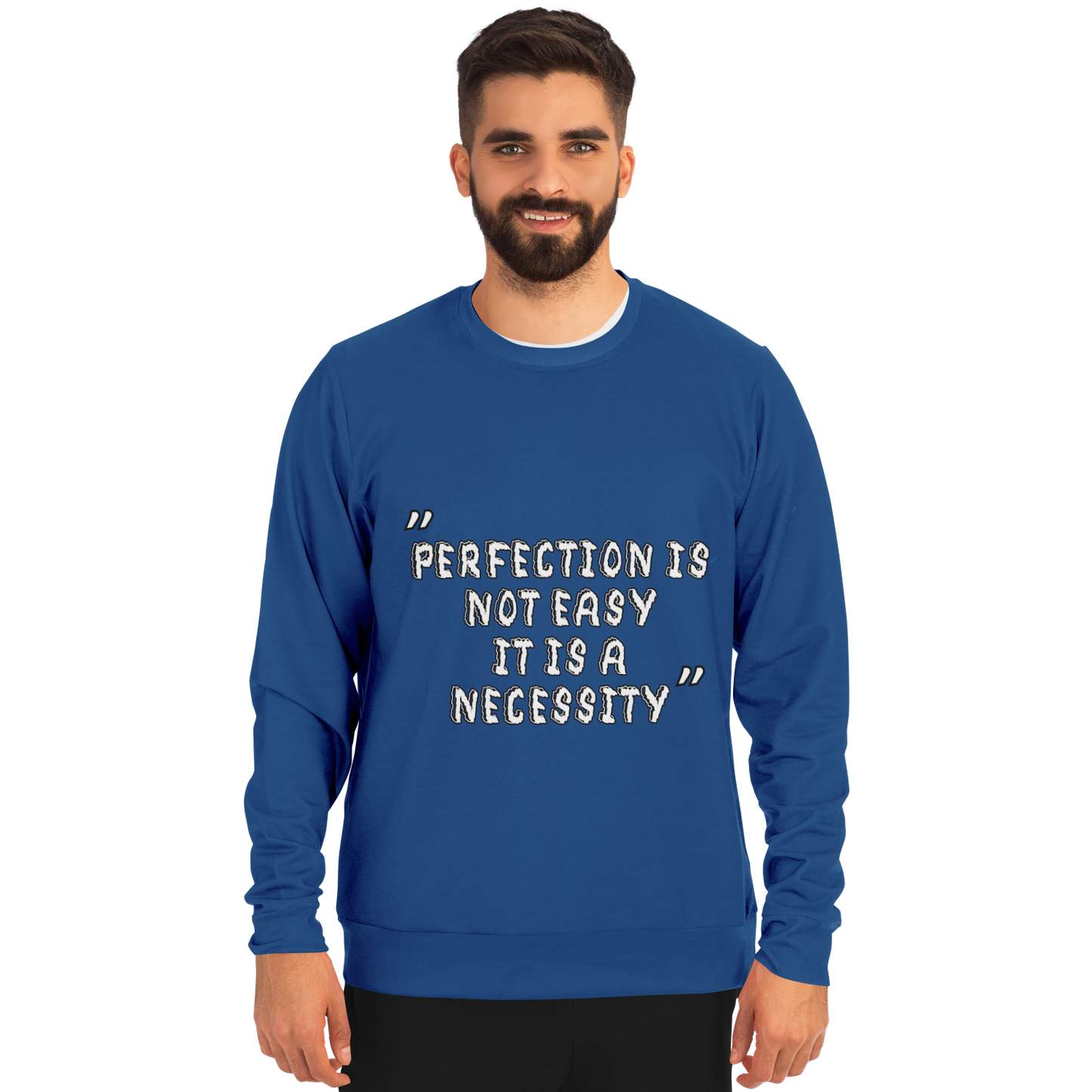 Perfection is Not Easy Winners Win Long Sleeve Shirt Blue