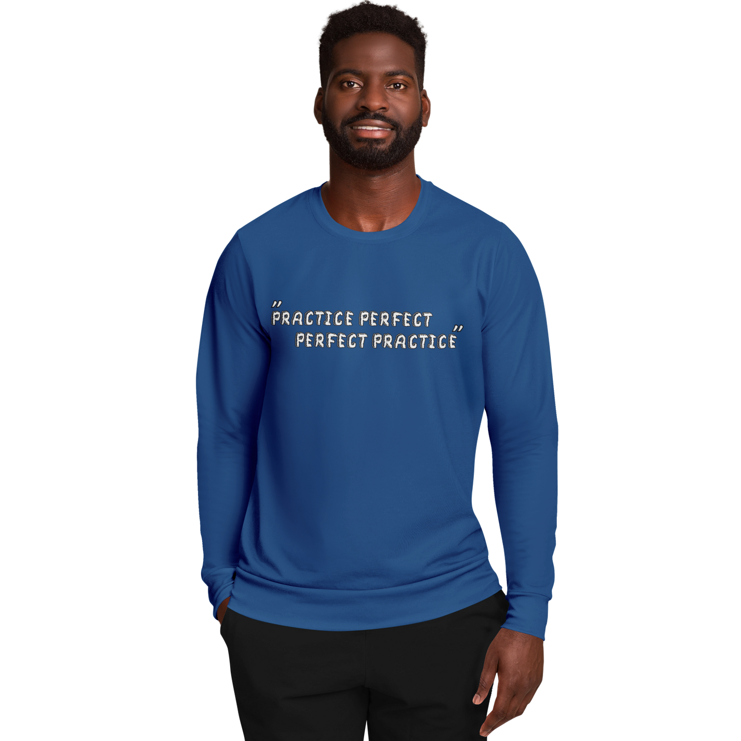 Practice Perfect Winners Win Long Sleeve Shirt Blue