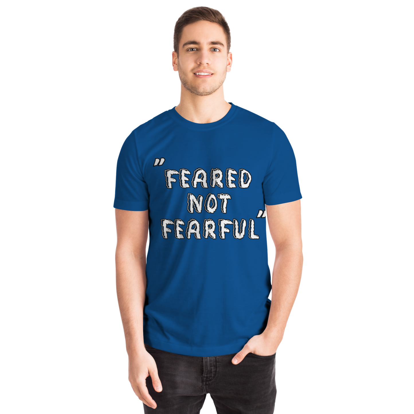 Feared not Fearful Winners Win T-Shirt Blue