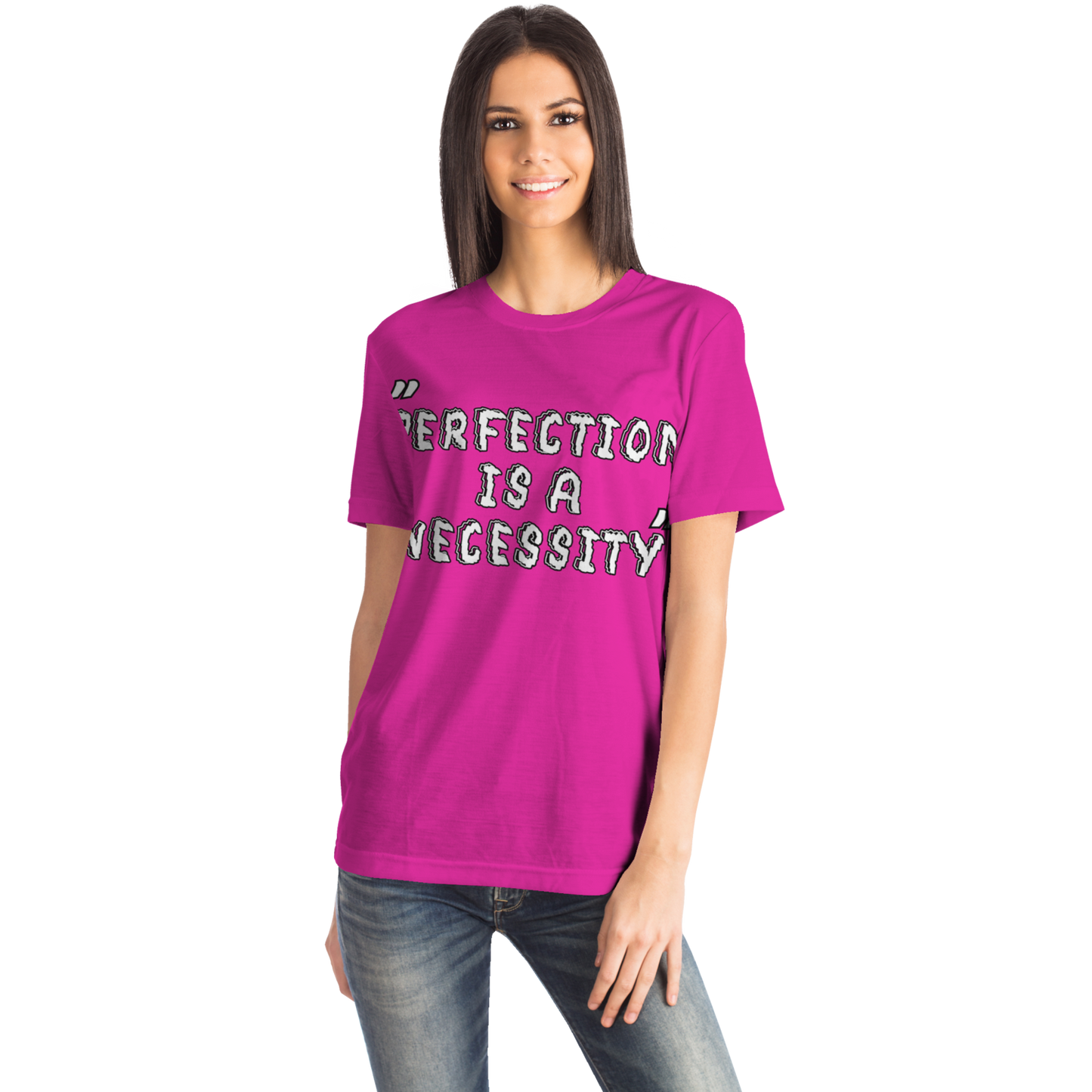 Perfection is a Necessity Winners Win T-Shirt Pink