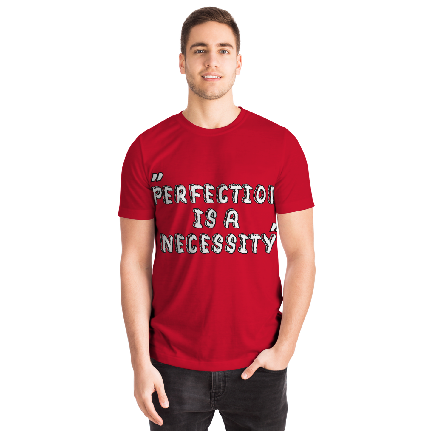Perfection is a Necessity Winners Win T-Shirt Red