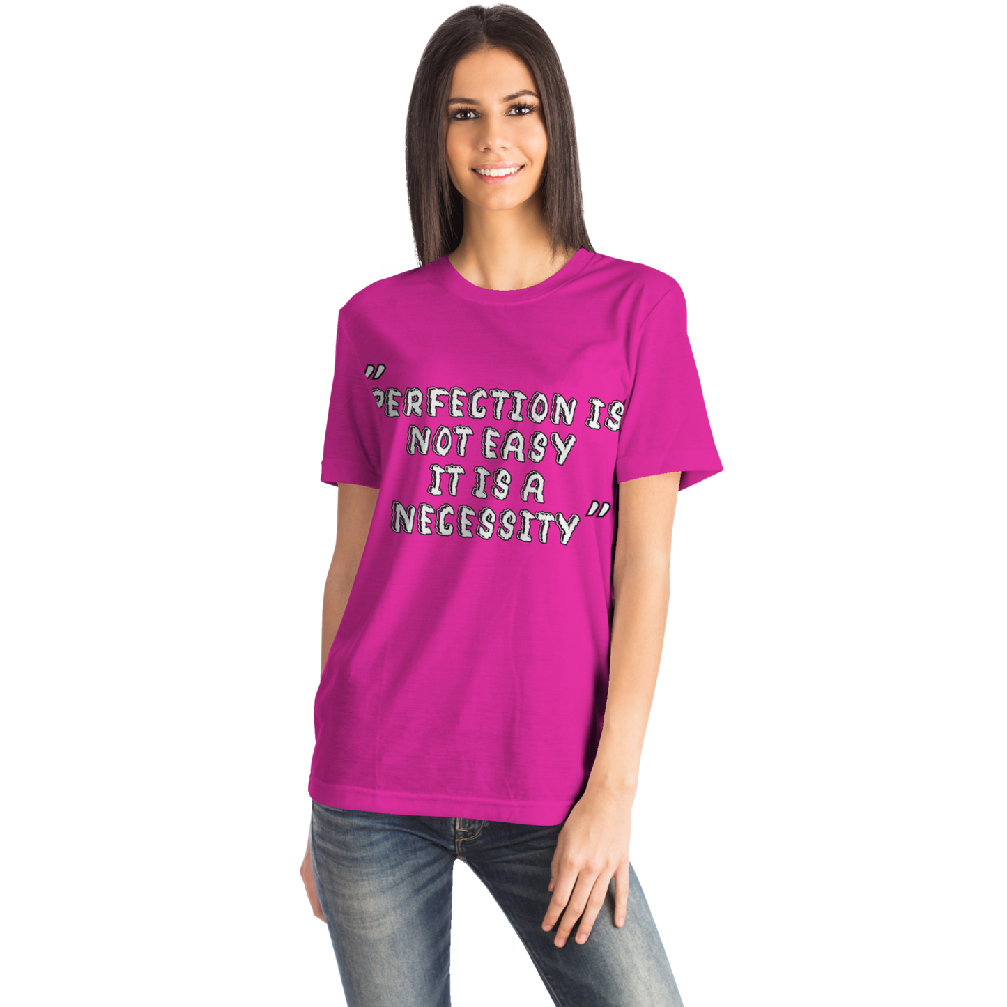 Perfection is Not Easy Winners Win T-Shirt Pink