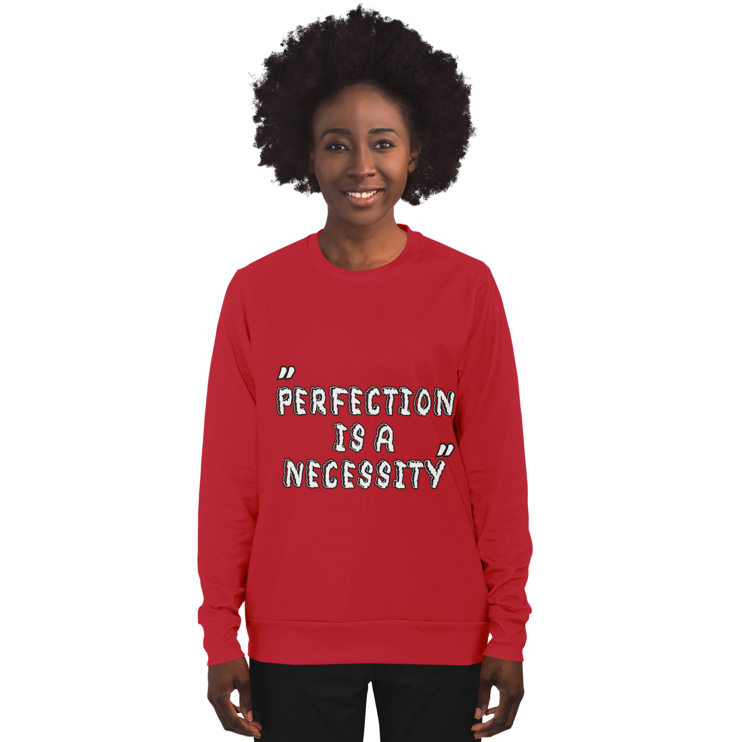 Perfection is a Necessity Winners Win Long Sleeve Shirt Red