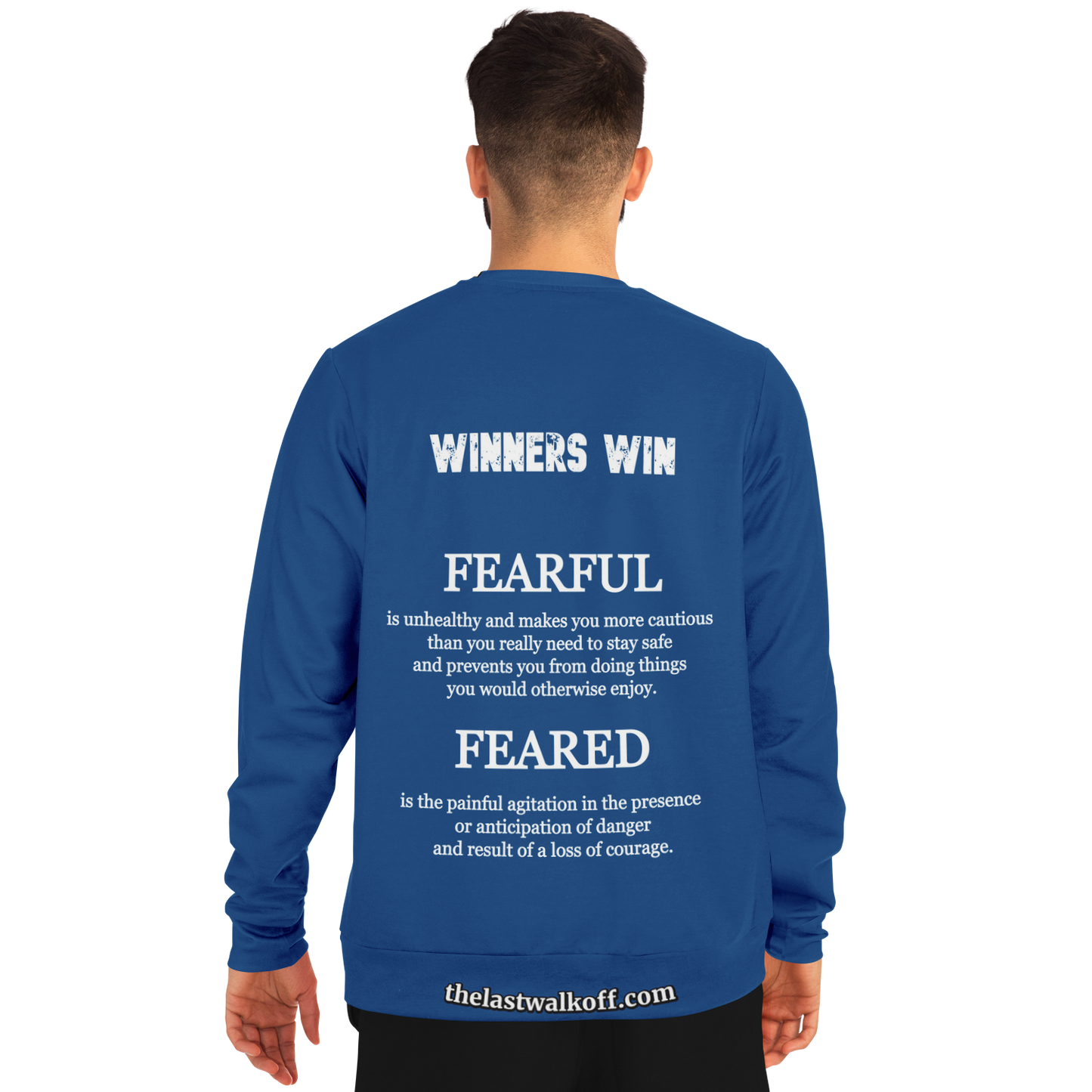 Feared not Fearful Winners Win Long Sleeve Shirt Blue