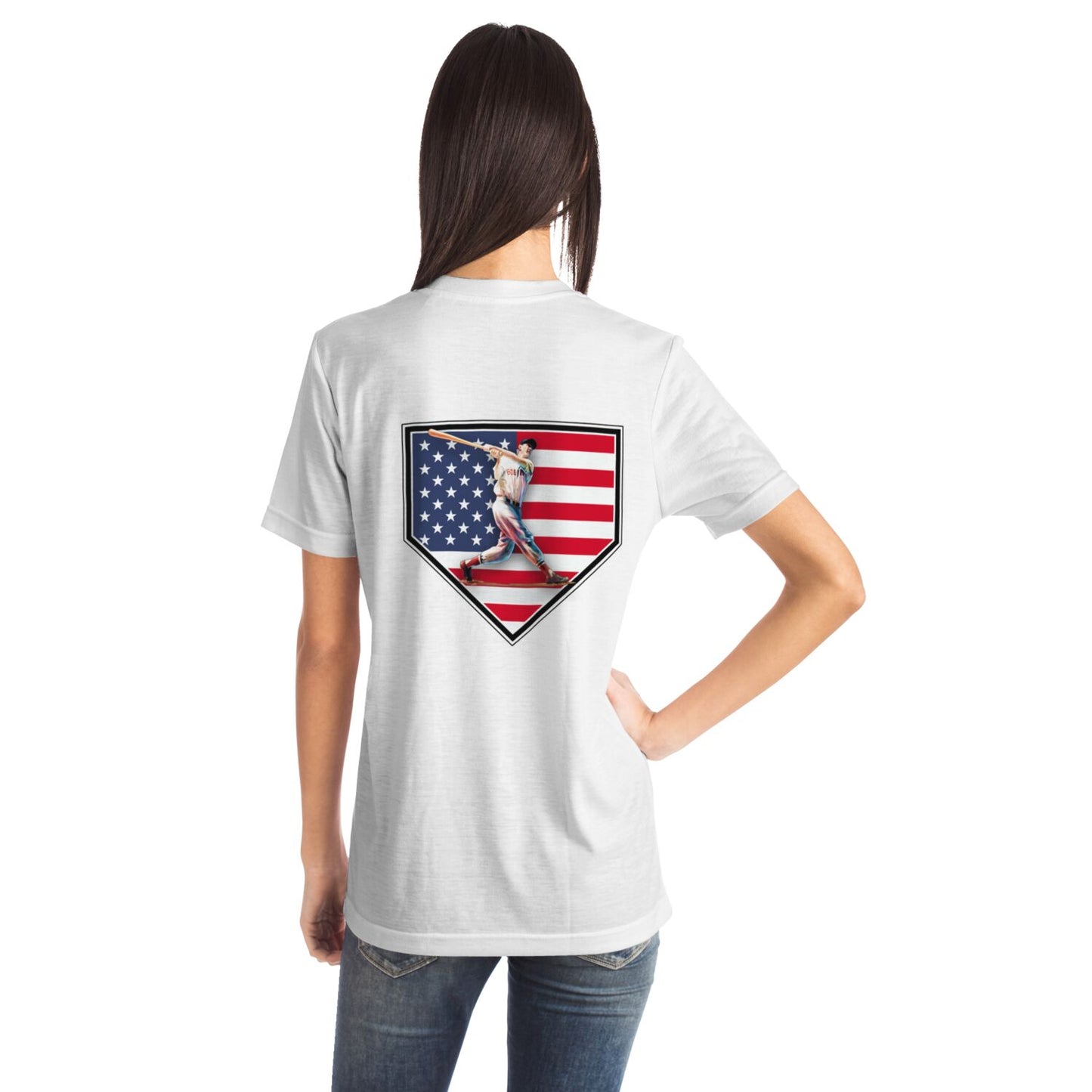 USA 250 White T-shirt ".406Swing"