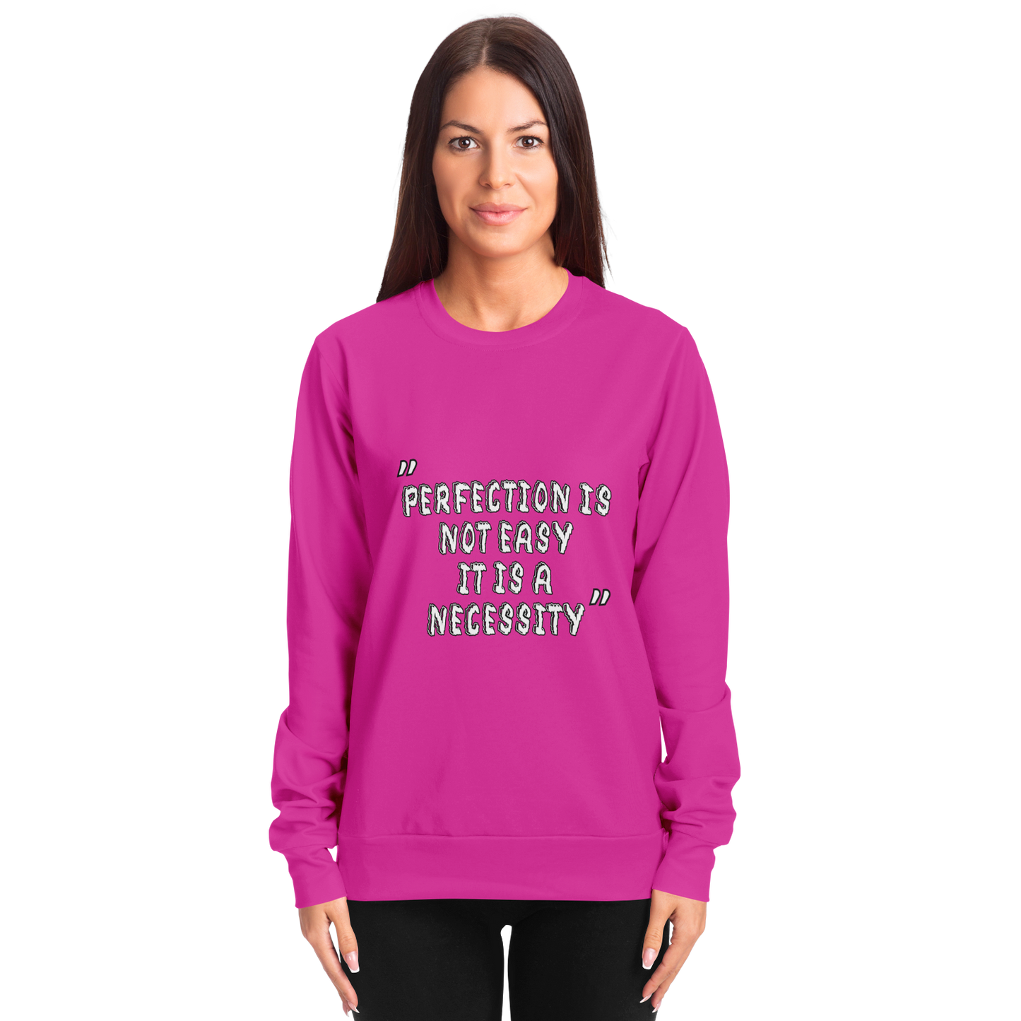 Perfection is Not Easy Winners Win Long Sleeve Shirt Pink