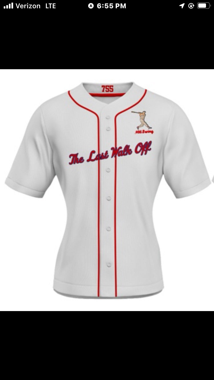 ".406Swing" White Home Jersey