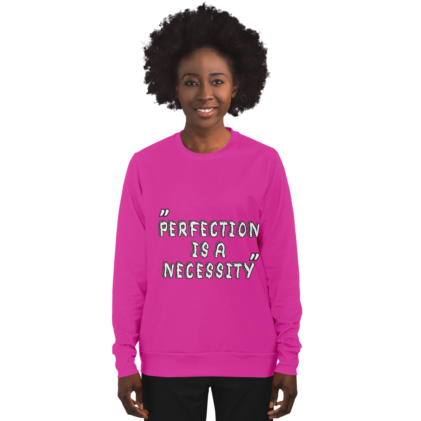 Perfection is a Necessity Winners Win Long Sleeve Shirt Pink