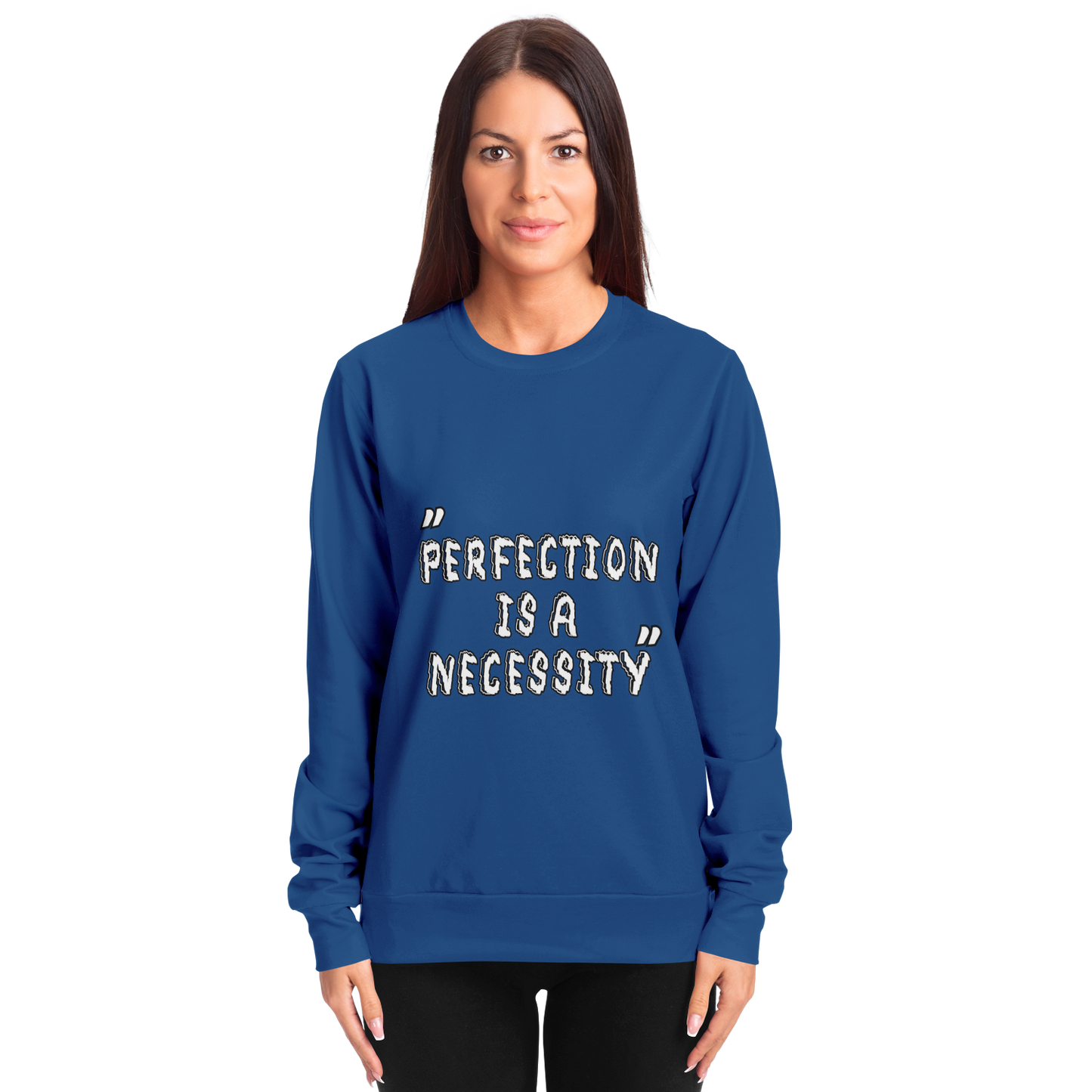 Perfection is a Necessity Winners Win Long Sleeve Shirt Blue
