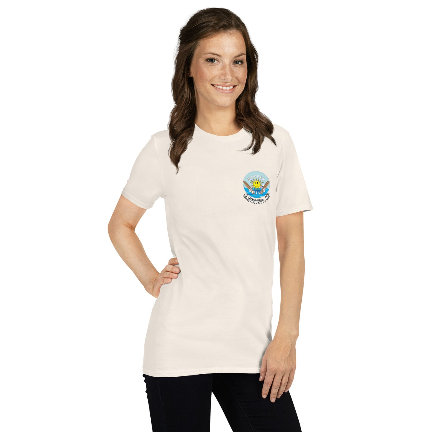 Women's Short Sleeve T-Shirt - 3 Color Surfer Smiles OC