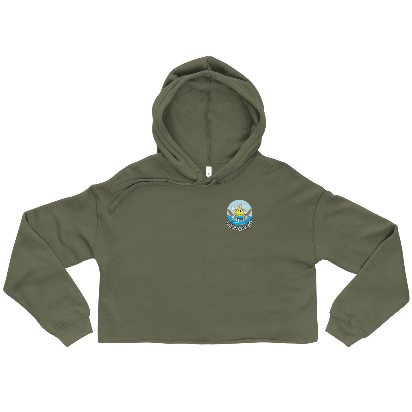 Women's Crop Hoodie - 4 Color Surfer Smiles OC