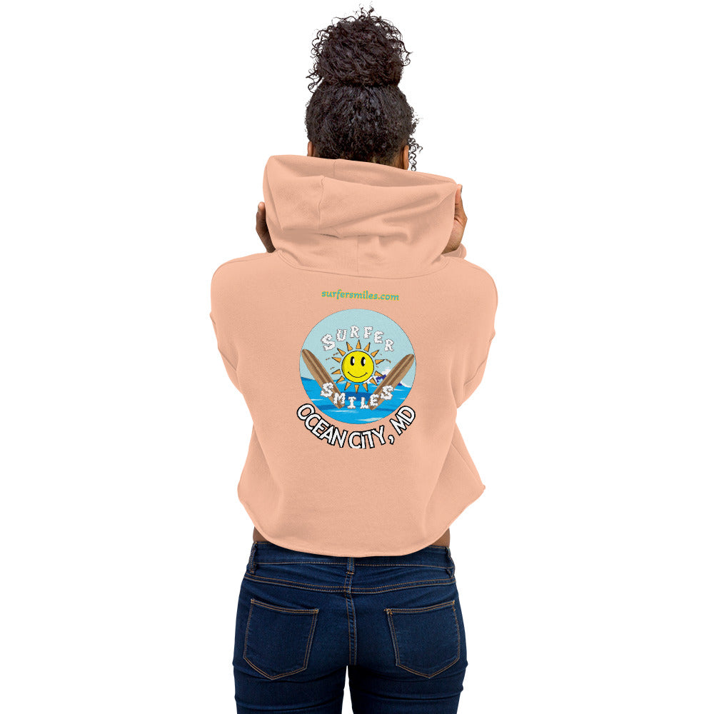 Women's Crop Hoodie - 4 Color Surfer Smiles OC