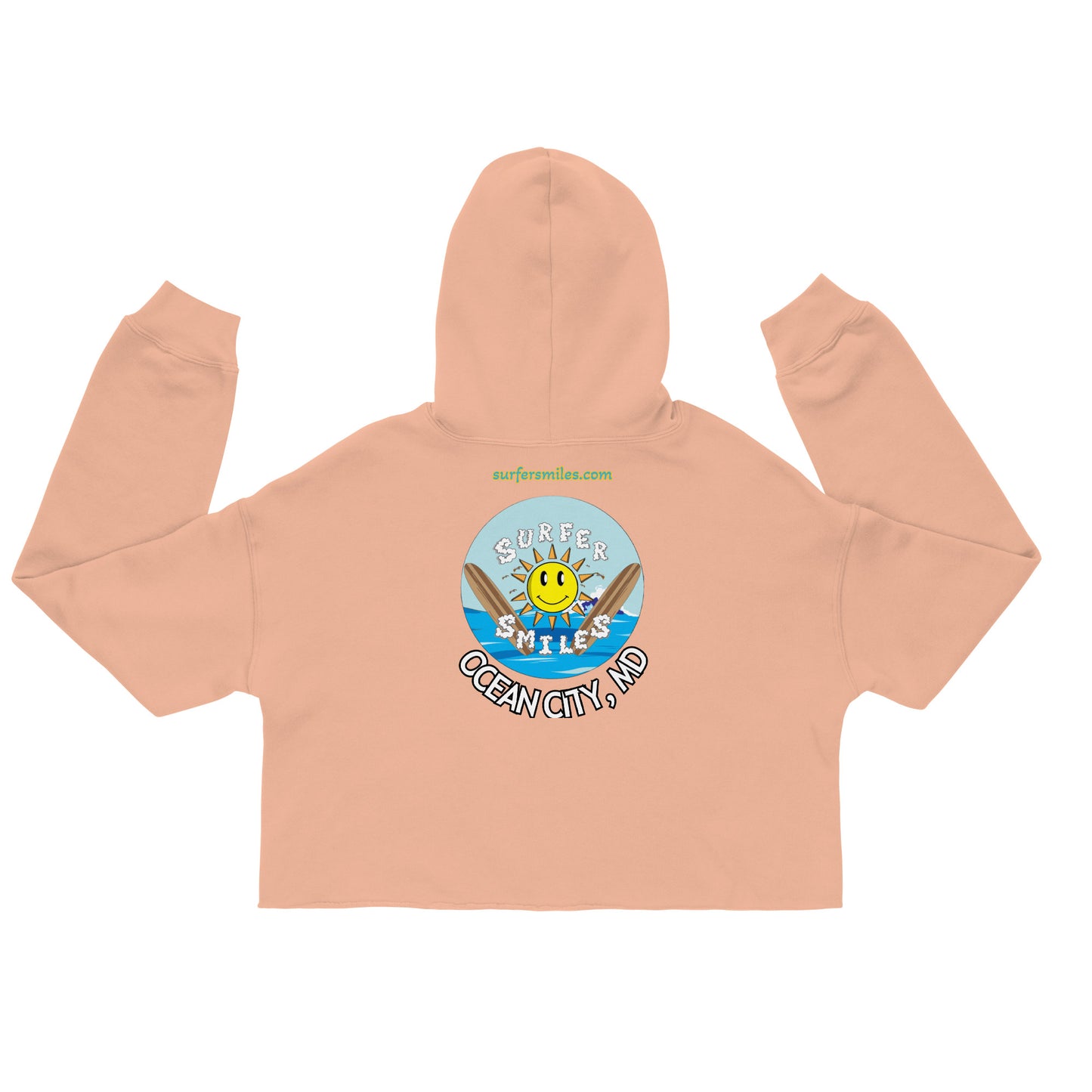 Women's Crop Hoodie - 4 Color Surfer Smiles OC