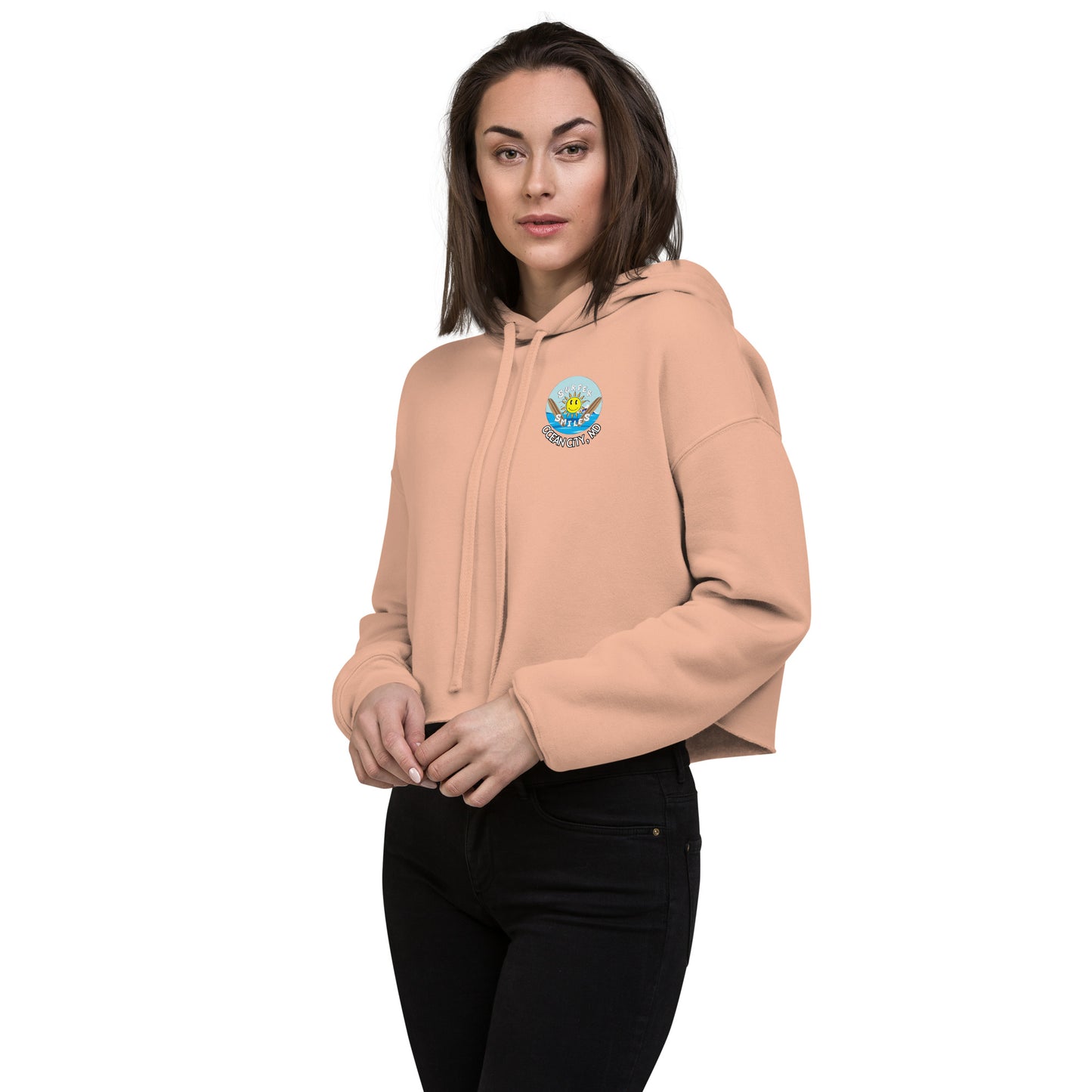 Women's Crop Hoodie - 4 Color Surfer Smiles OC