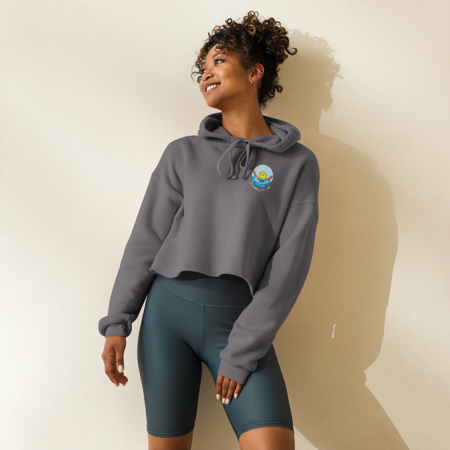 Women's Crop Hoodie - 4 Color Surfer Smiles OC