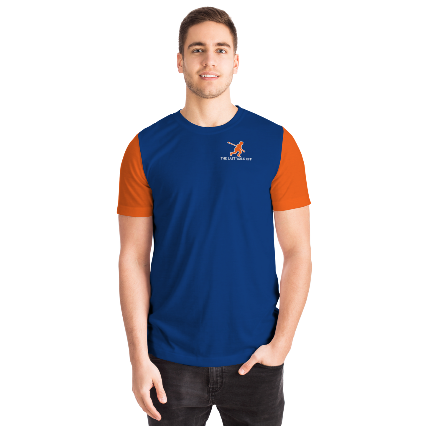 New York Blue Orange Short Sleeve Shirt