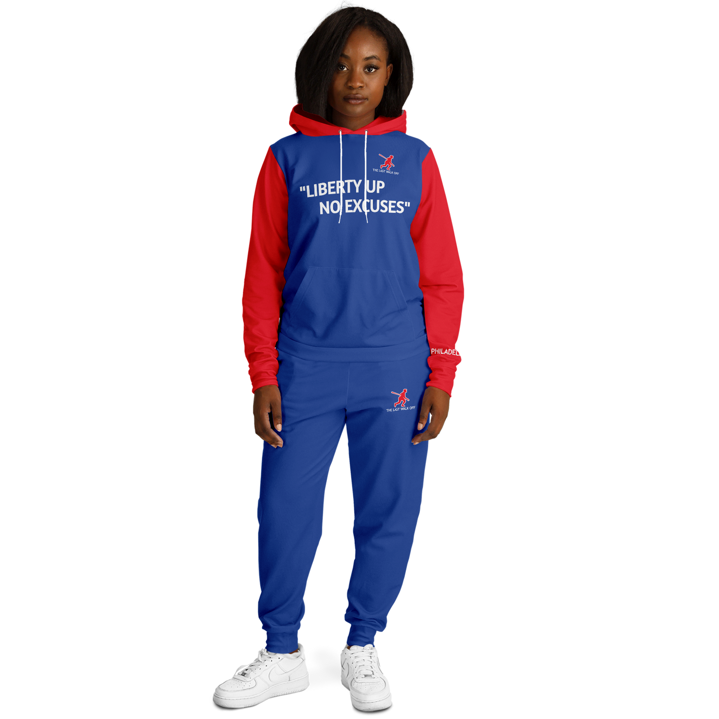 Philadelphia Blue Red Hoodie and Joggers Quote