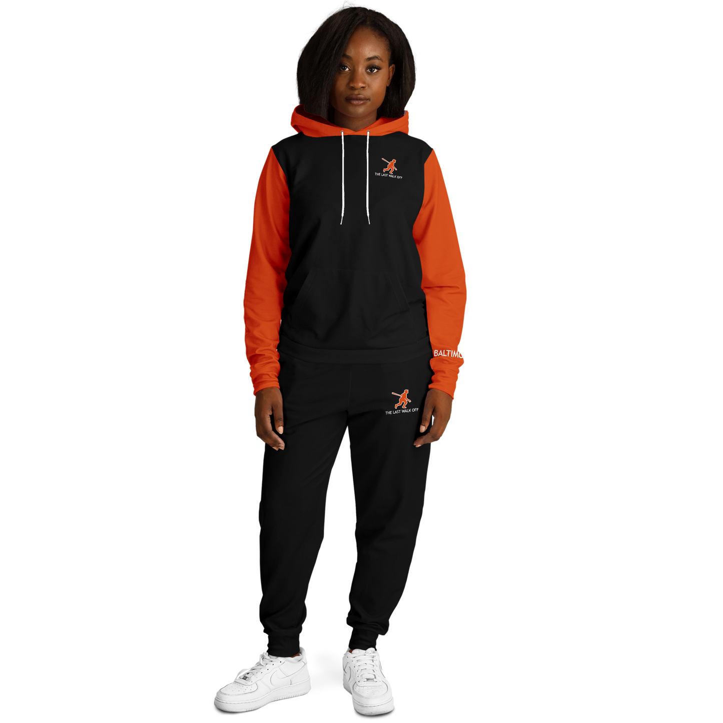 Baltimore Black Orange Hoodie and Joggers