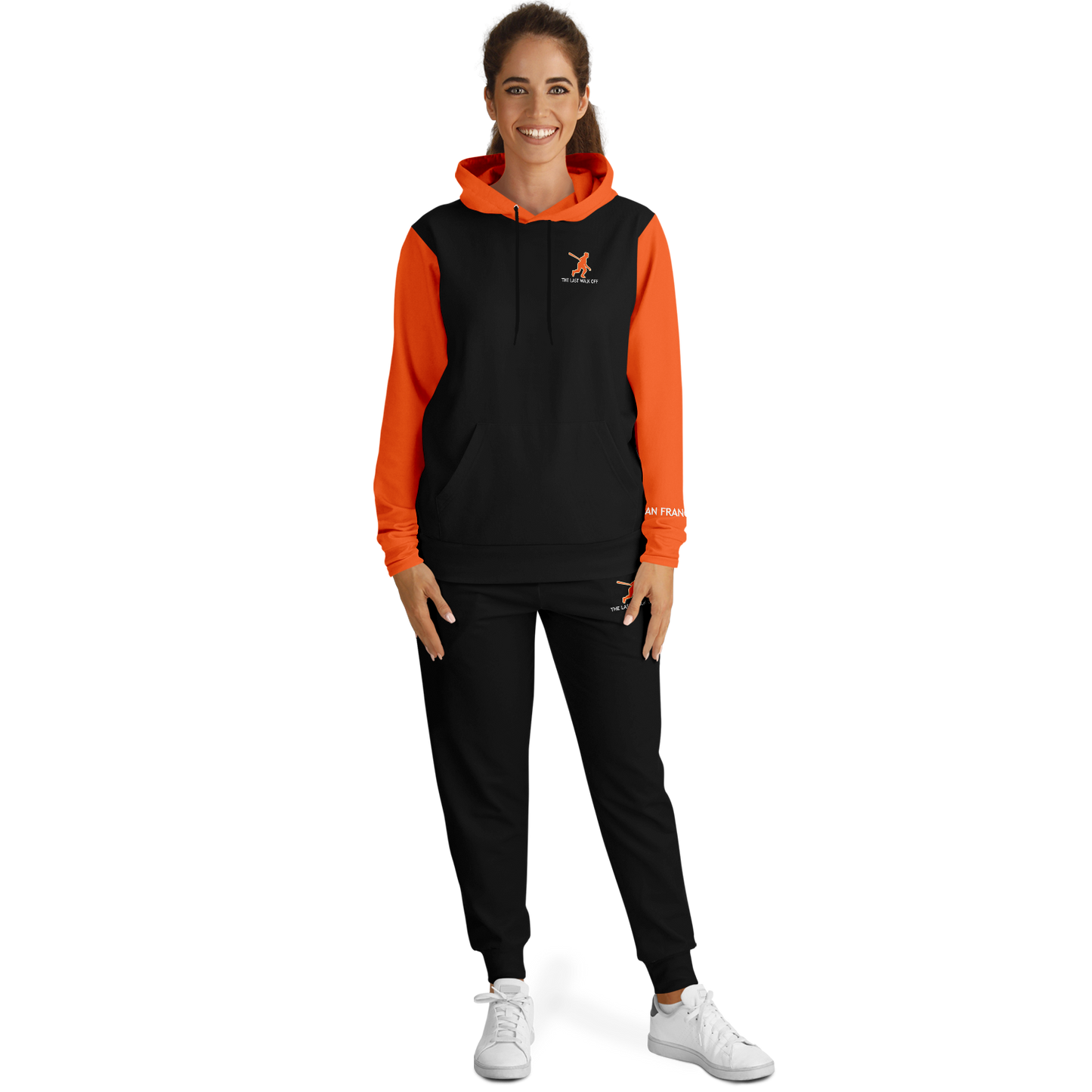 San Francisco Black Orange Hoodie and Joggers Bridge