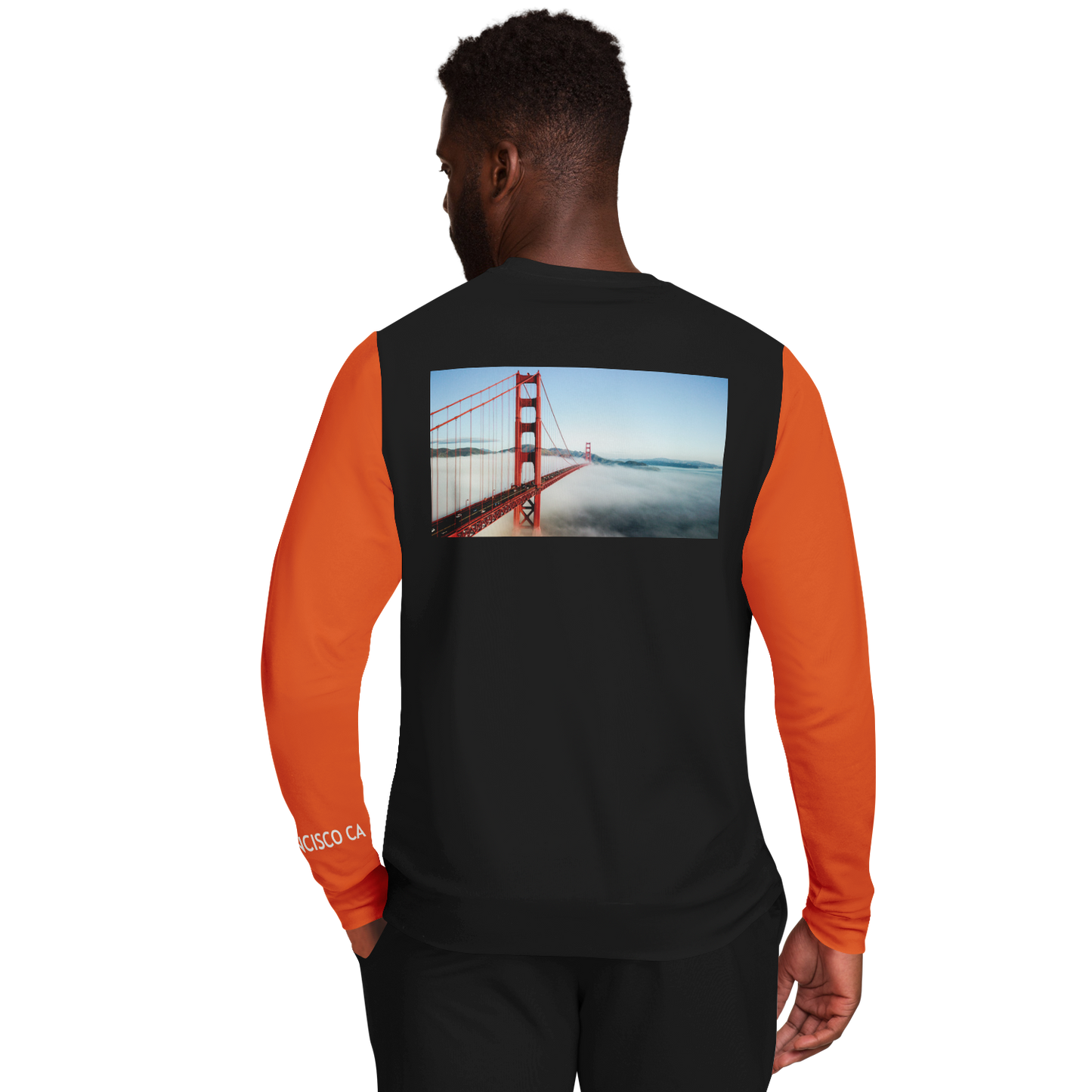 San Francisco Black Orange Long Sleeve Shirt Bridge